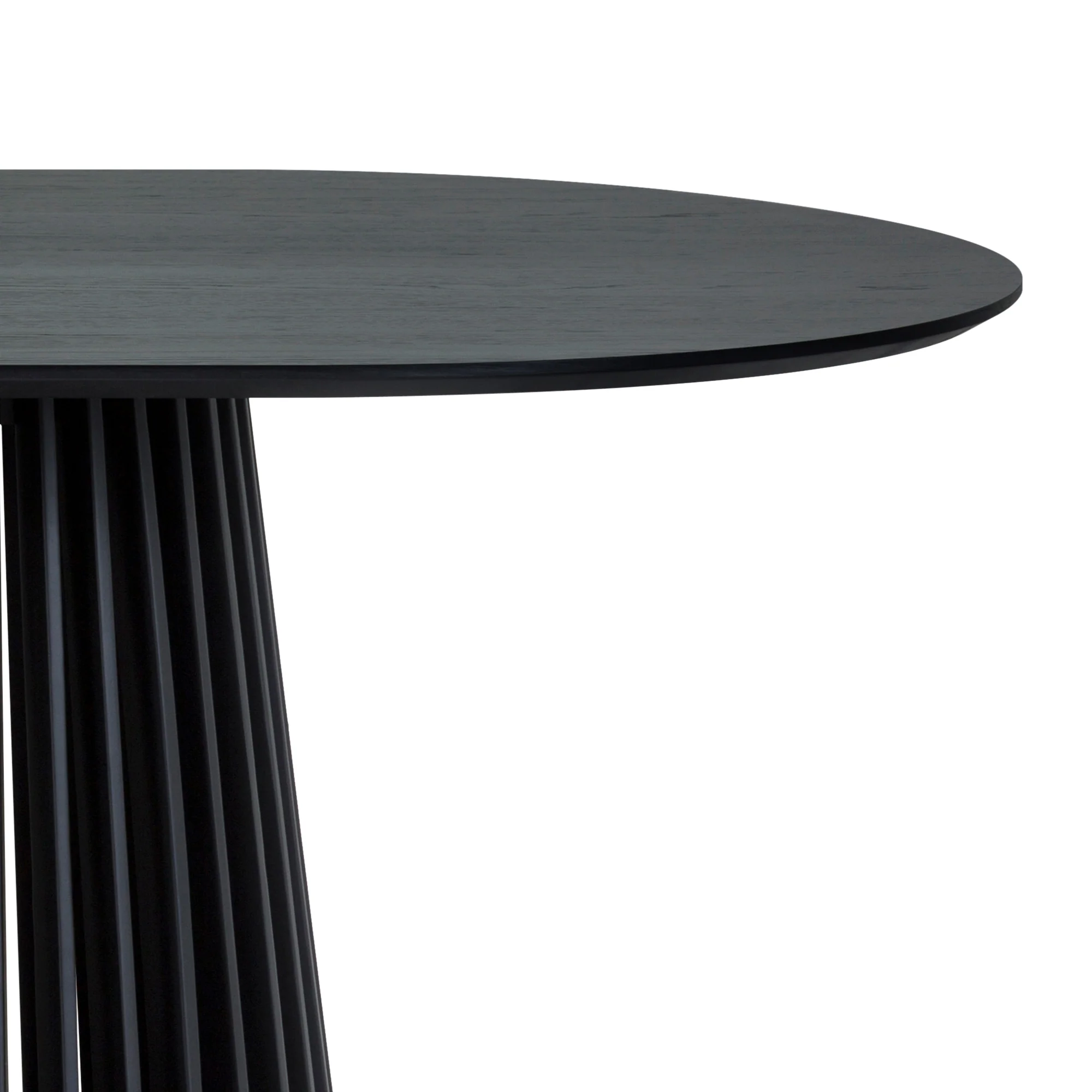 Pasadena 79" Wood Oval Dining Table in Black Oak Finish By Armen Living - Image 5