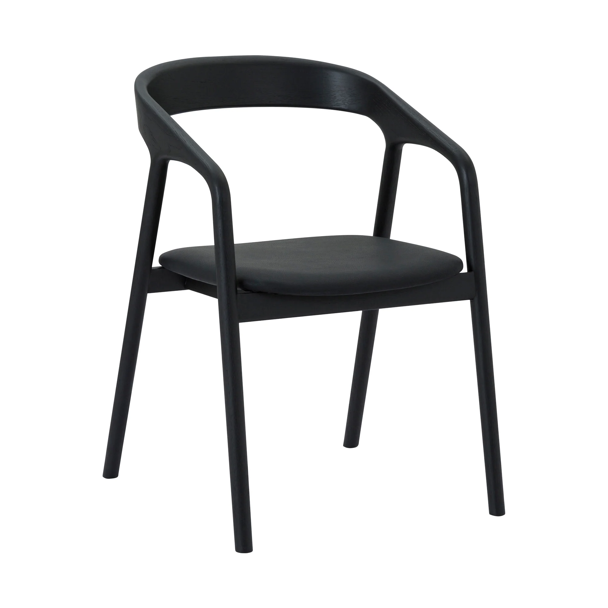 Pasadena Apache 6 Piece Oval Dining Set with Buffet in Black Oak Finish with Faux Leather By Armen Living - Image 3