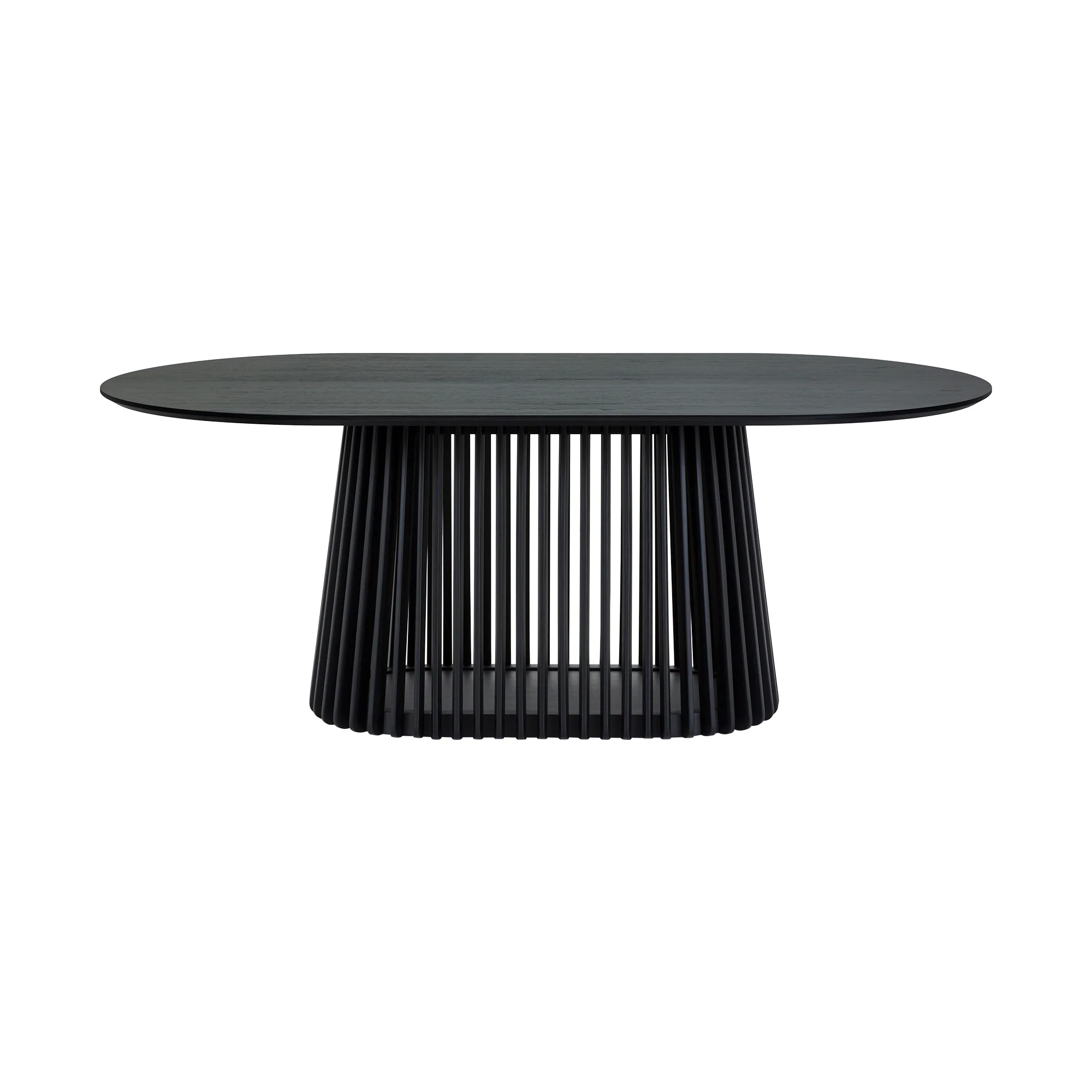 Pasadena Apache 6 Piece Oval Dining Set with Buffet in Black Oak Finish with Faux Leather By Armen Living - Image 6