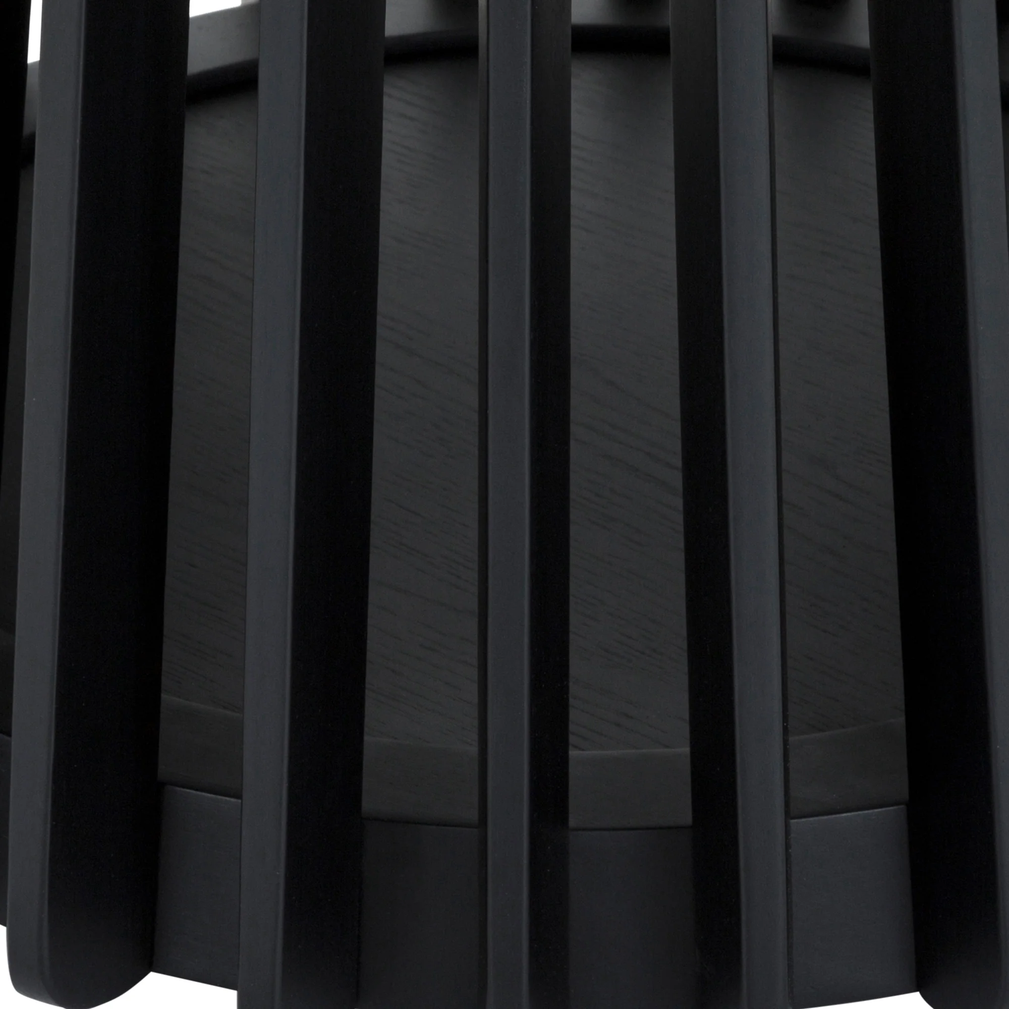 Pasadena Echo 5 Piece Round Dining Set in Black Oak Finish with Black Faux Leather By Armen Living - Image 9