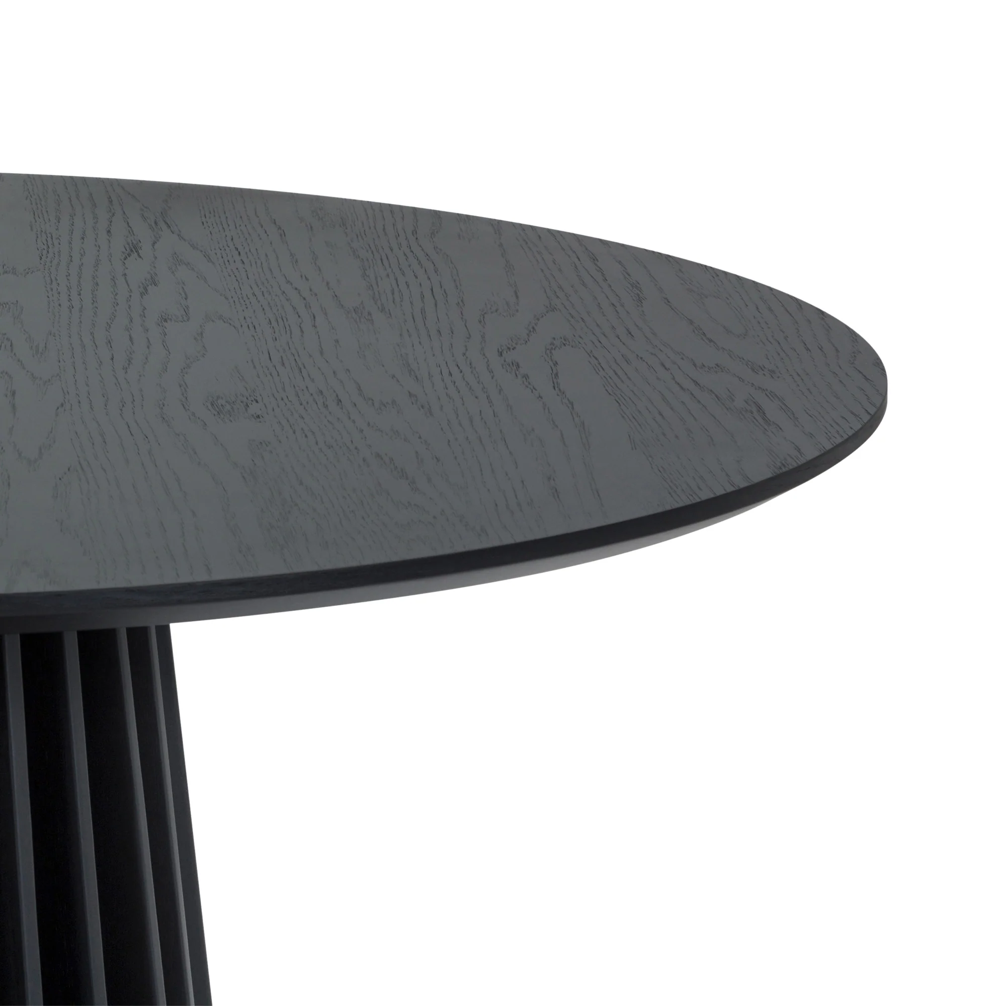 Pasadena Echo 5 Piece Round Dining Set with Black Oak Finish Table and Walnut Finish Chairs By Armen Living - Image 8