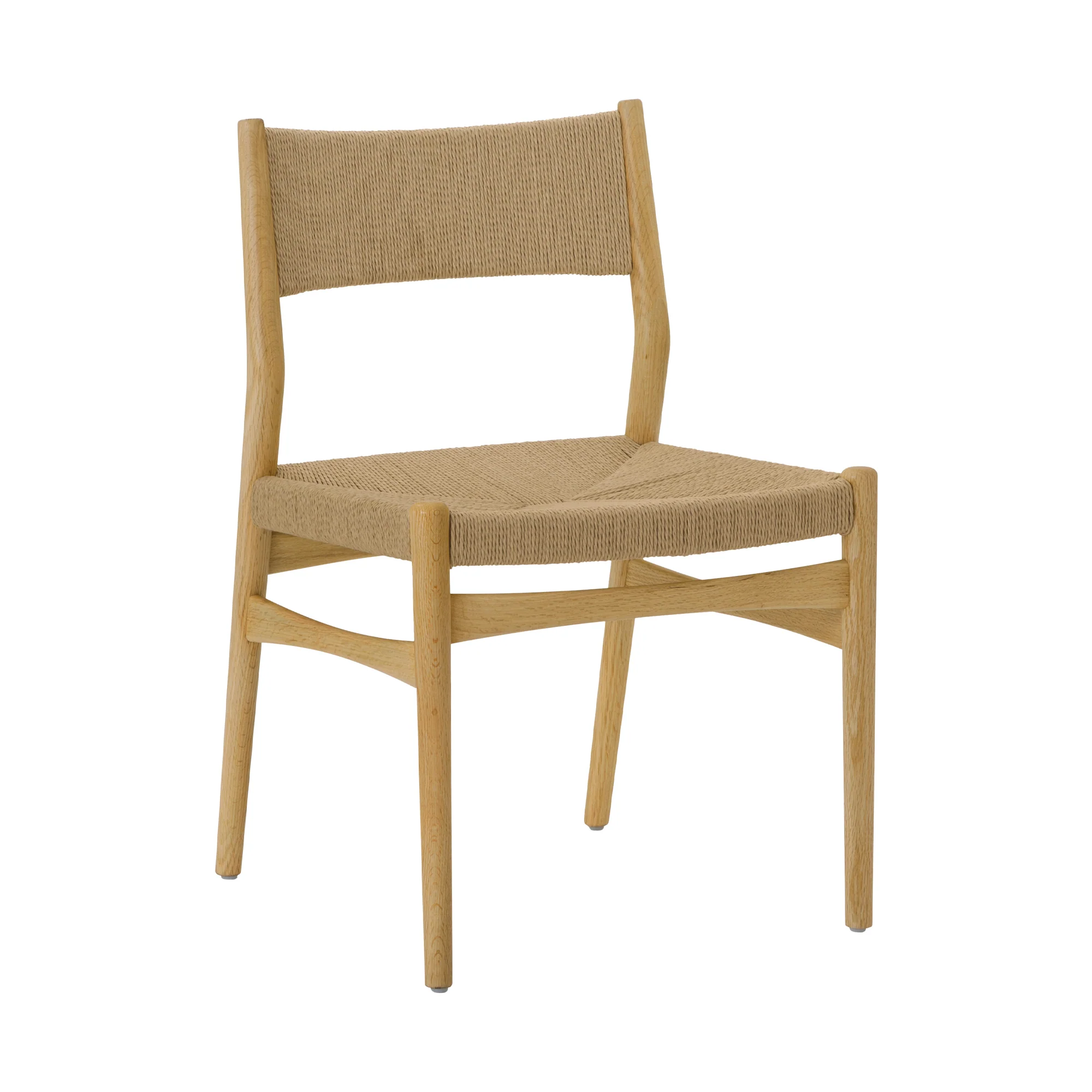 Pasadena Erie 5 Piece Oval Dining Set in Natural Oak Finish with Paper Cord Chairs By Armen Living - Image 3