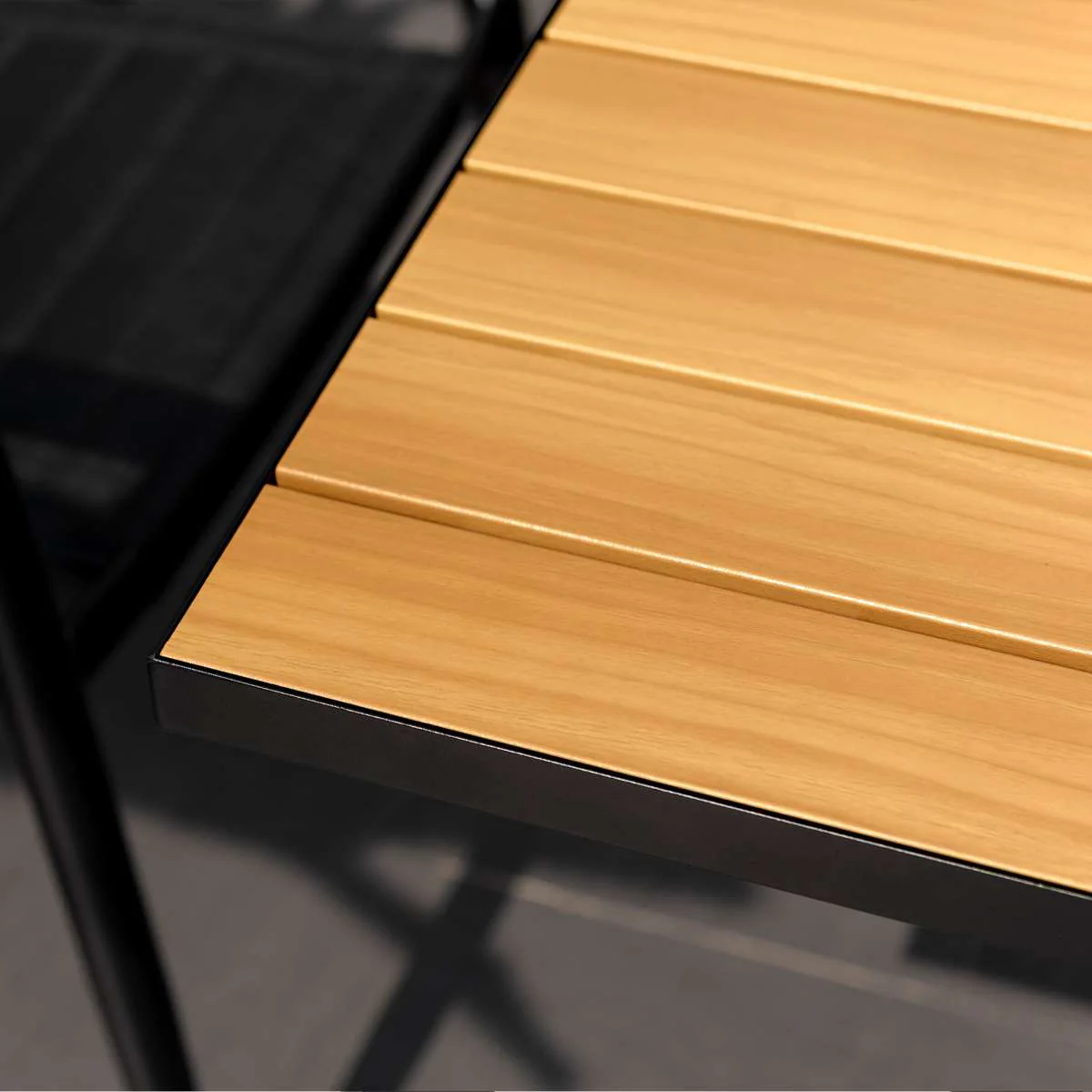 Paseo Outdoor Black Aluminum Rectangular Dining Table By Armen Living - Image 7