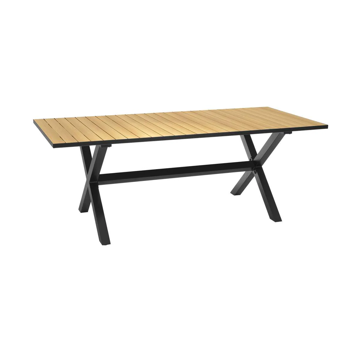 Paseo & Portals Outdoor 7 Piece Black Aluminum Dining Set By Armen Living - Image 5
