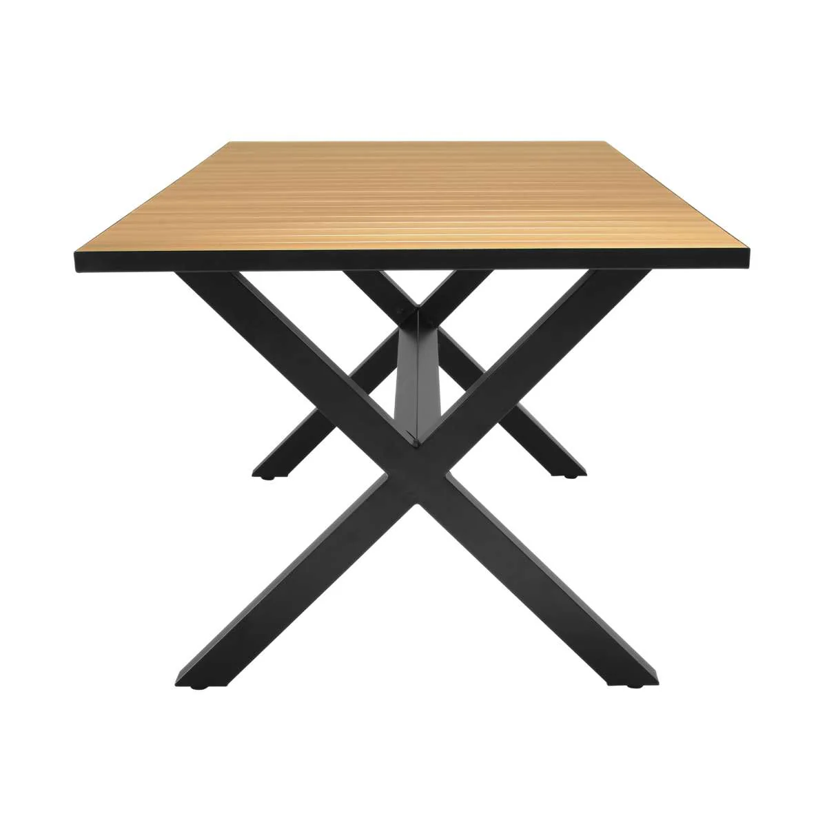 Paseo & Portals Outdoor 7 Piece Black Aluminum Dining Set By Armen Living - Image 8