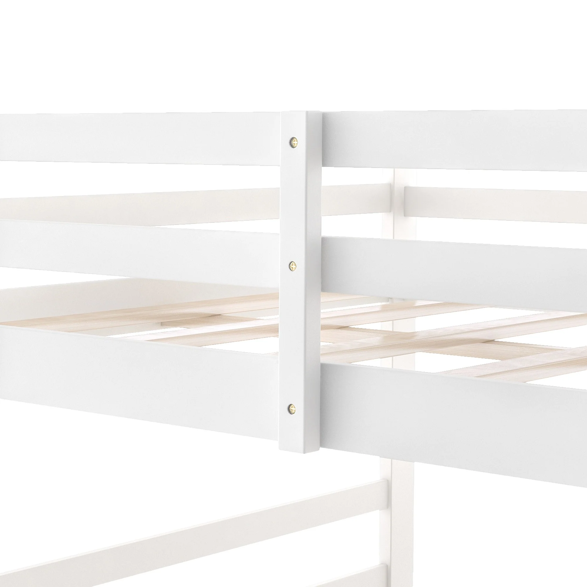 Pastel Gray Full Over Full Dual Ladder Bunk Bed By Homeroots - Image 18