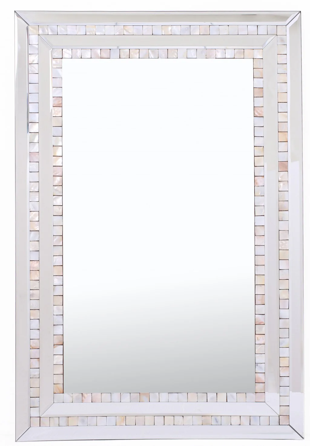 Pastel Pink Mosaic Tiled Mirror By Homeroots - Image 2