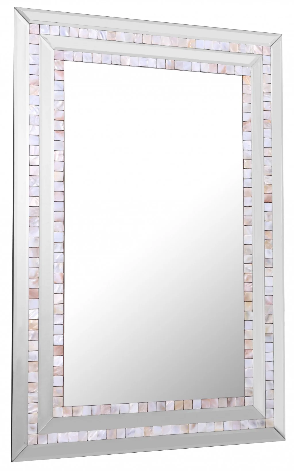 Pastel Pink Mosaic Tiled Mirror By Homeroots - Image 4