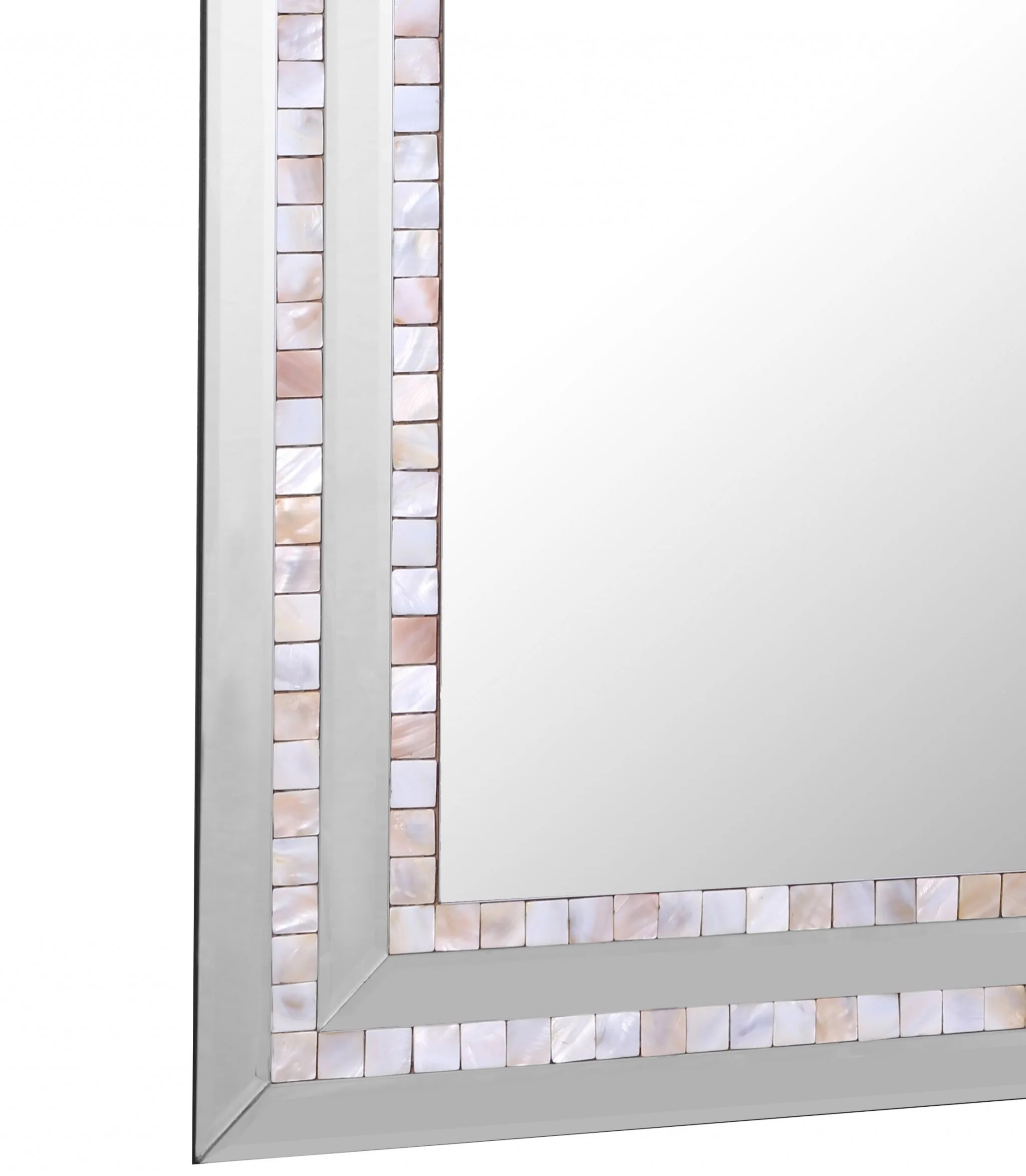 Pastel Pink Mosaic Tiled Mirror By Homeroots - Image 5