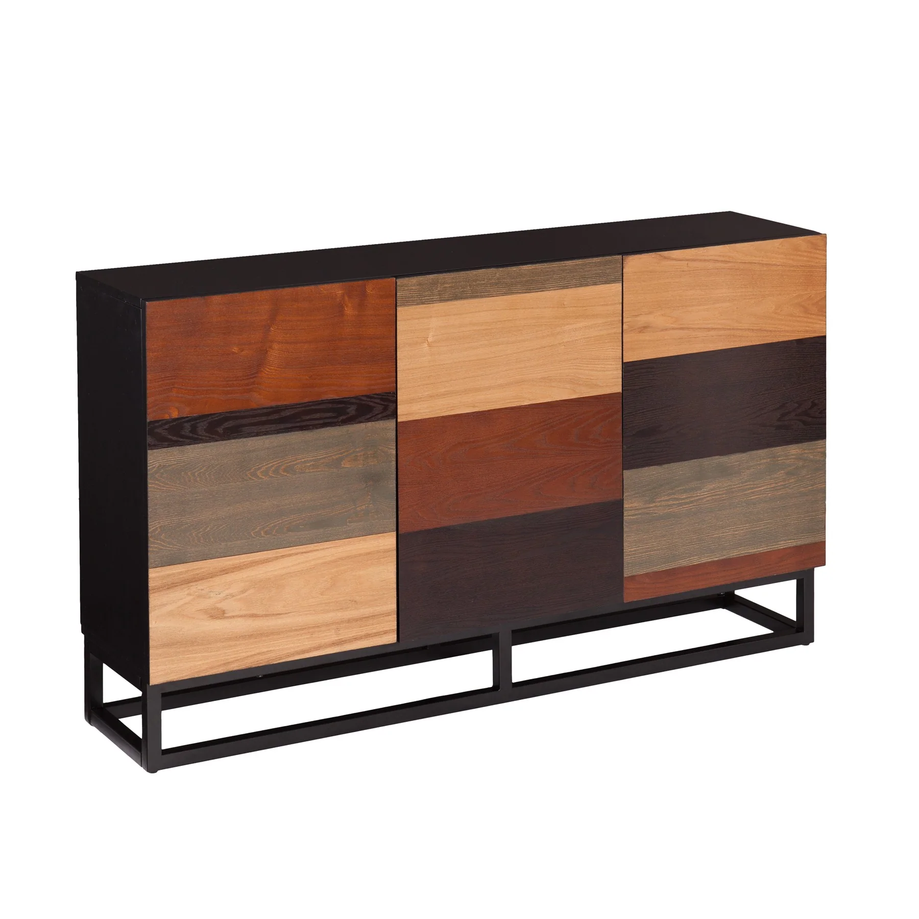 Patch Mid Century Mod Color Block Three Door Accent Cabinet By Homeroots - Image 4