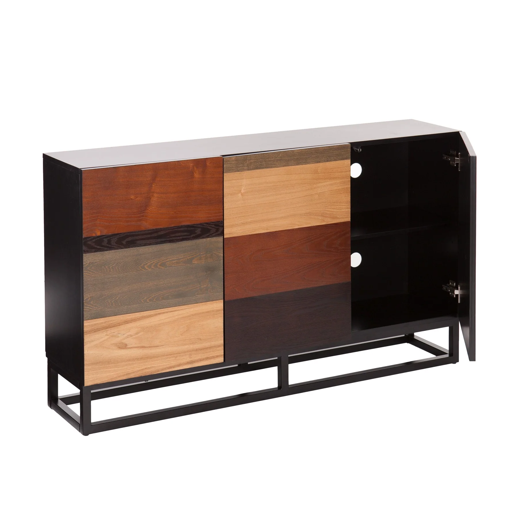 Patch Mid Century Mod Color Block Three Door Accent Cabinet By Homeroots - Image 5