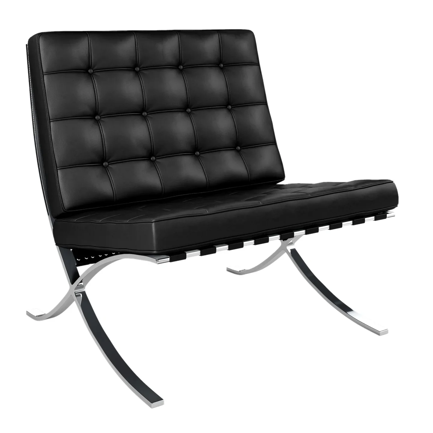 Pavilion Lounge Chair, Black Leather By World Modern Design - Image 4