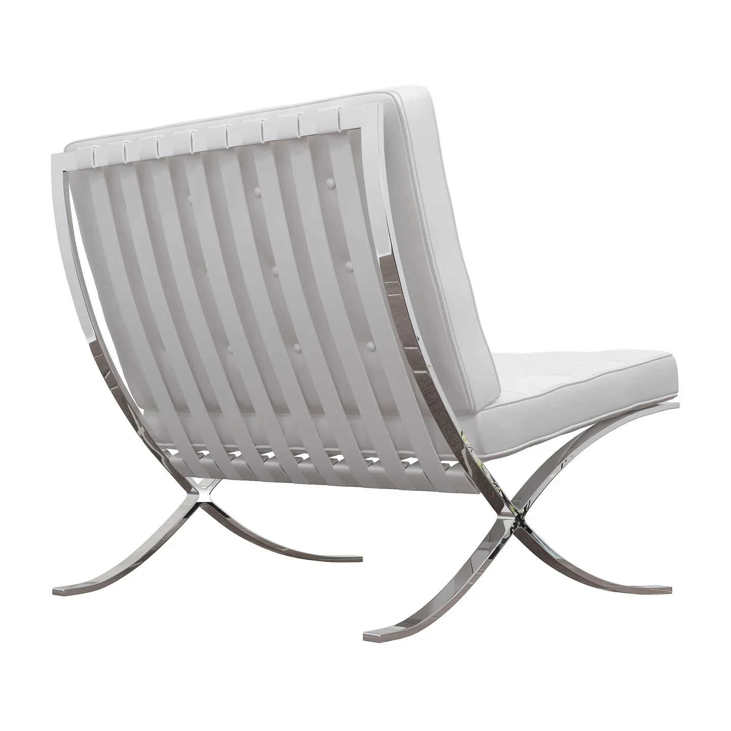 Pavilion Lounge Chair, White Leather By World Modern Design - Image 3