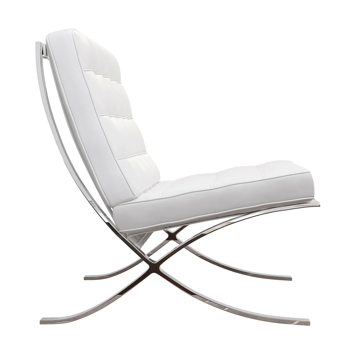 Pavilion Lounge Chair, White Leather By World Modern Design - Image 5