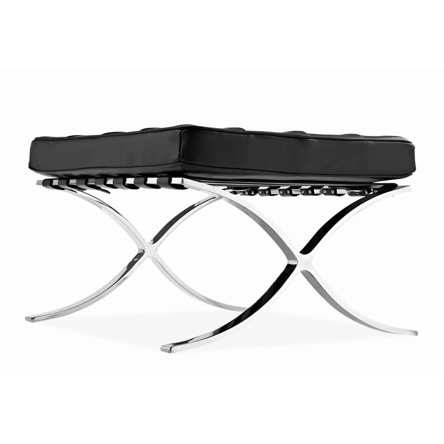 Pavilion Stool, Black Leather By World Modern Design - Image 3