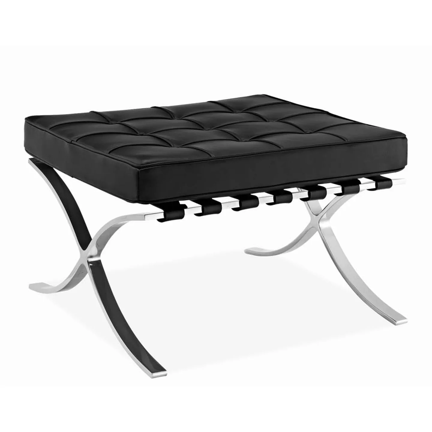 Pavilion Stool, Black Leather By World Modern Design - Image 4