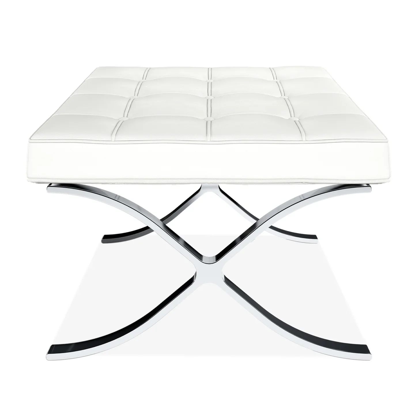 Pavilion Stool, White Leather By World Modern Design - Image 4