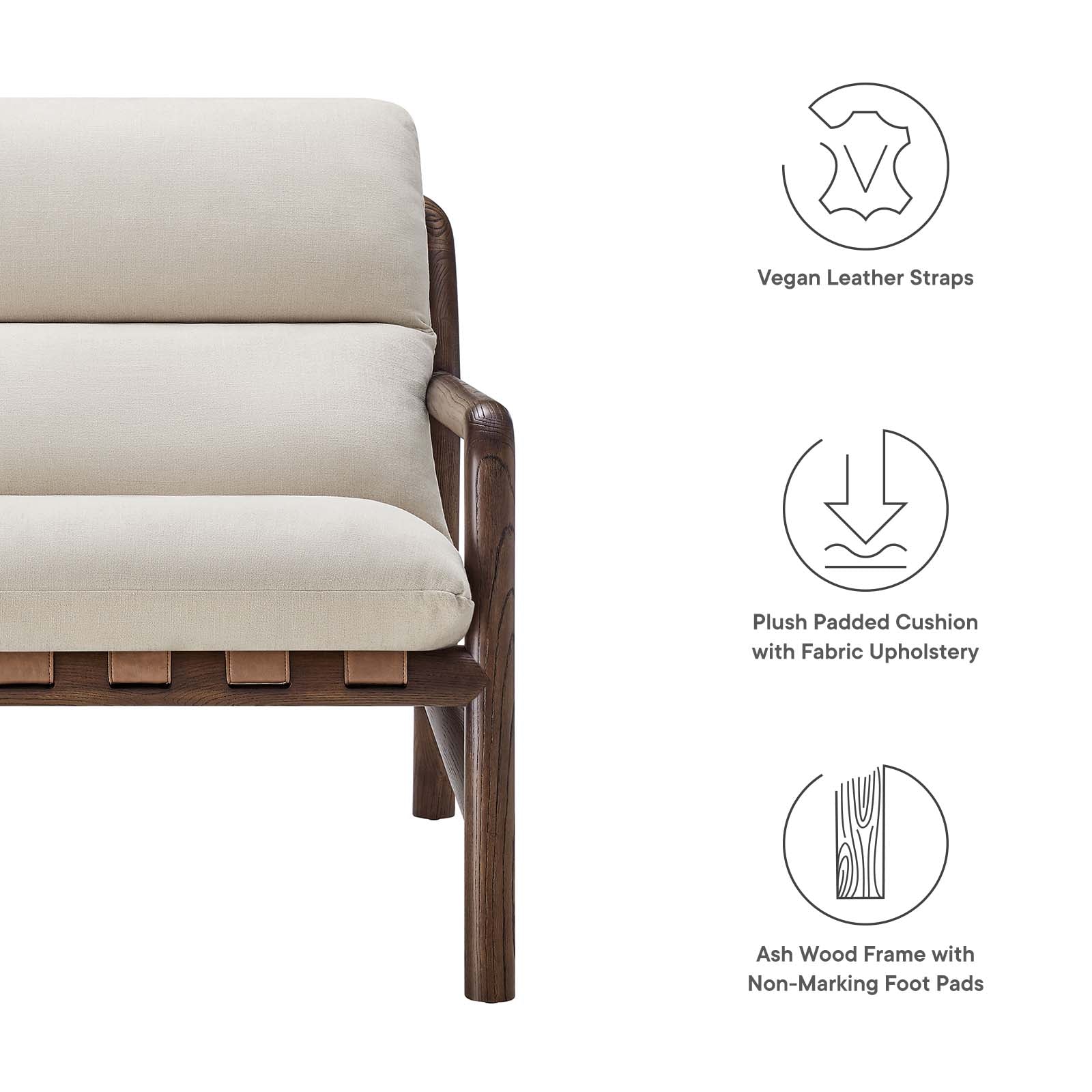 Paxton Wood Sling Chair By Modway - EEI-6766 - Image 8