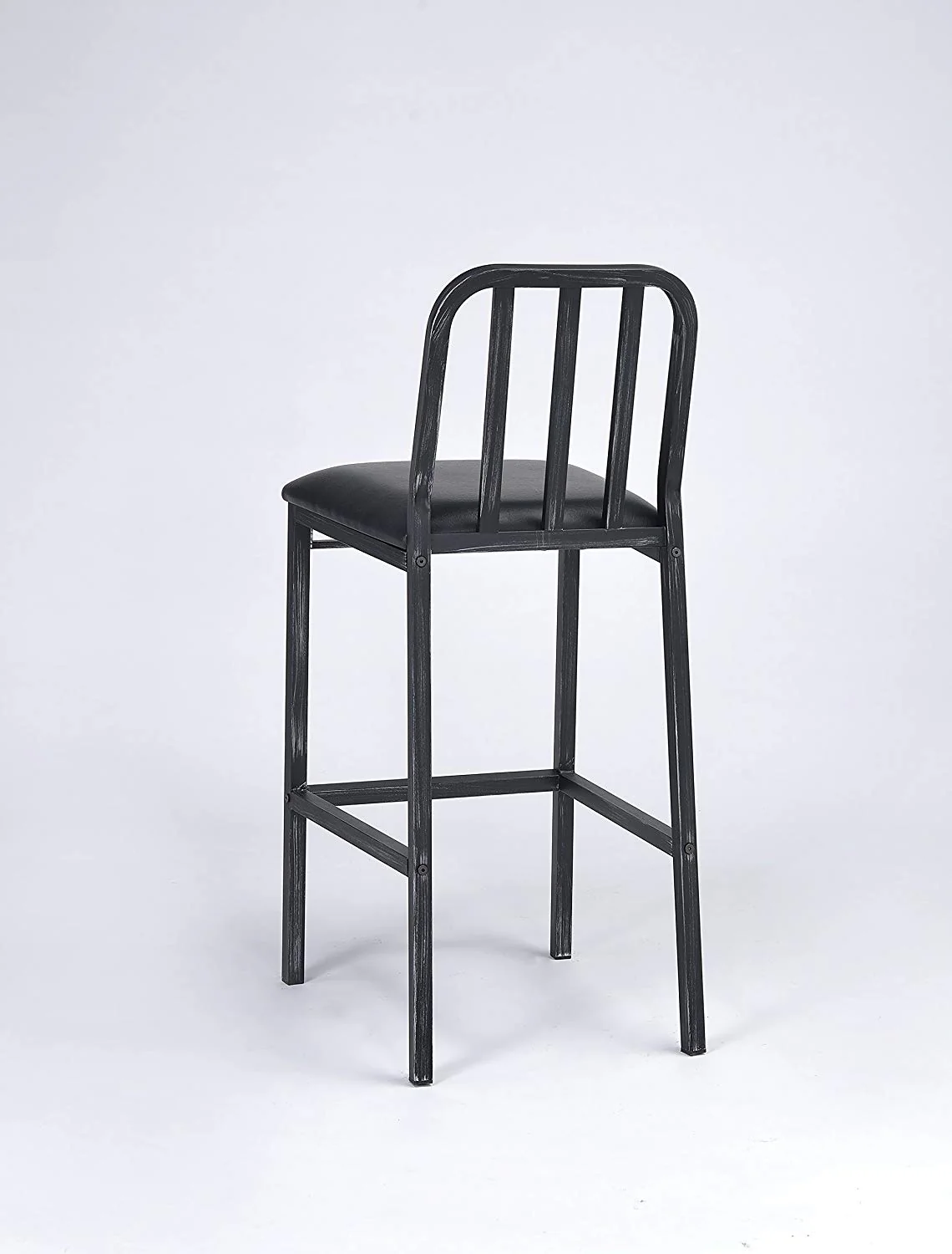 pc Black And Antique Black Bar Chair By Homeroots - Image 2