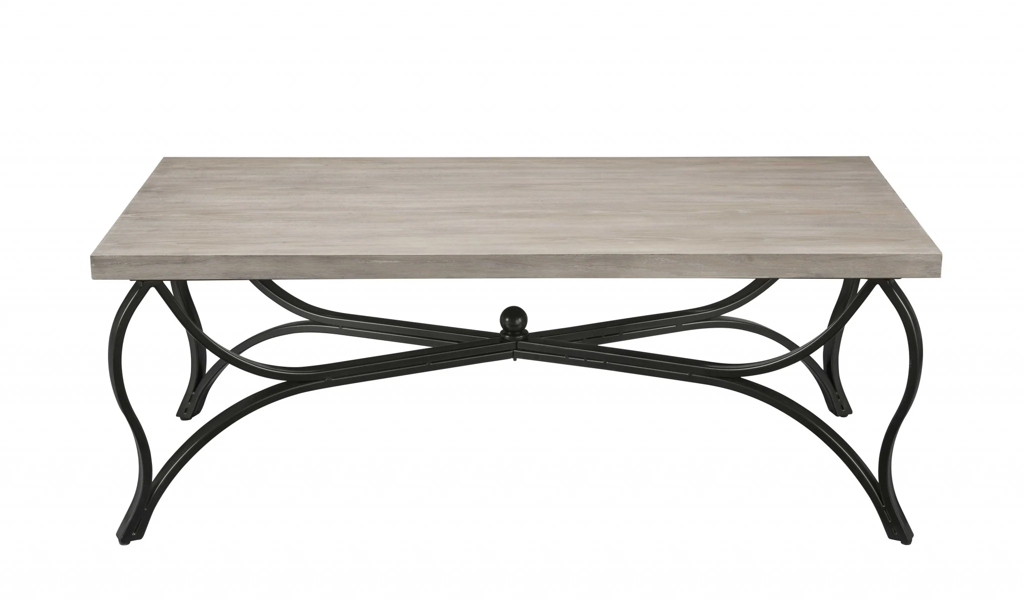 3 Peice Gray Oak And Black Coffee And End Set By Homeroots - Image 4