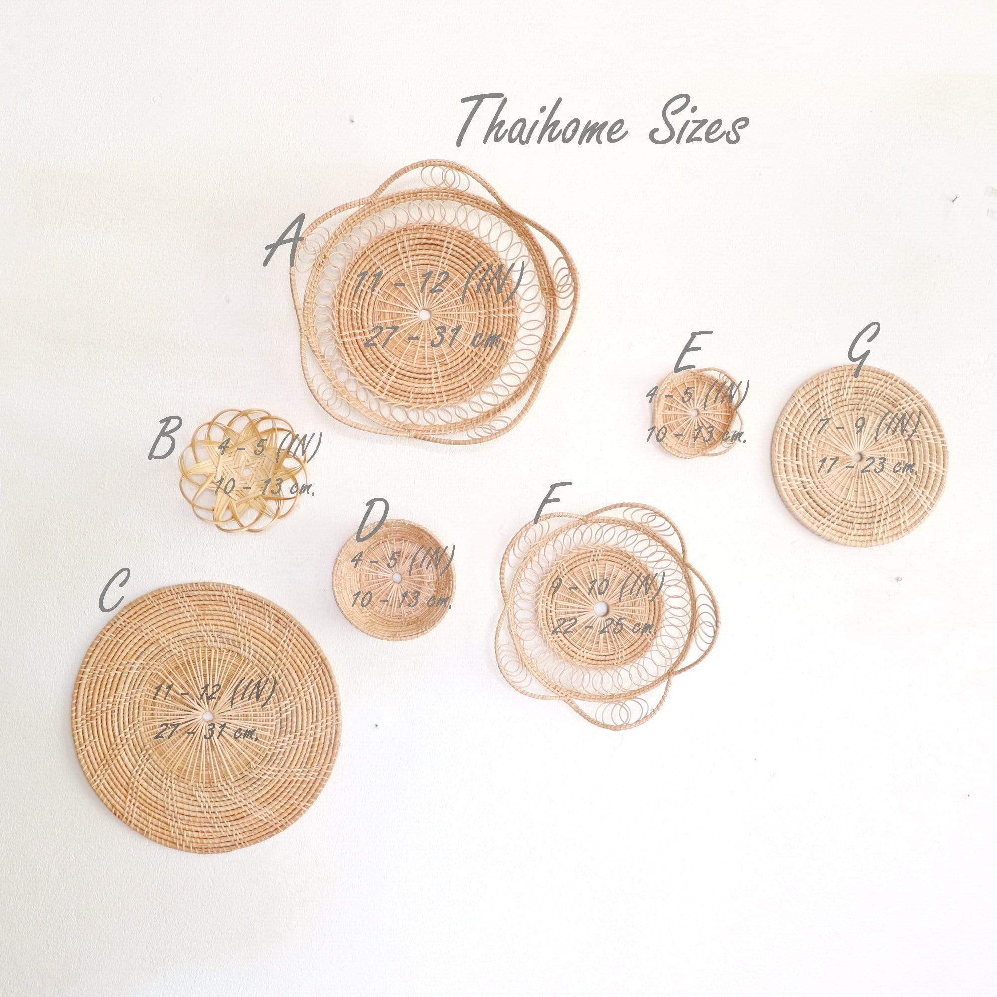 Pe Cha Lee - Wall Hanging DeCor (Set Of 7) By Thaihome - Image 2
