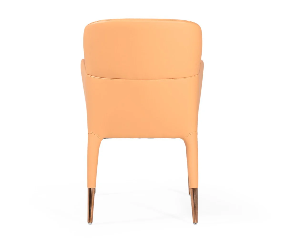 Peach Rosegold Dining Chair By Homeroots - Image 3
