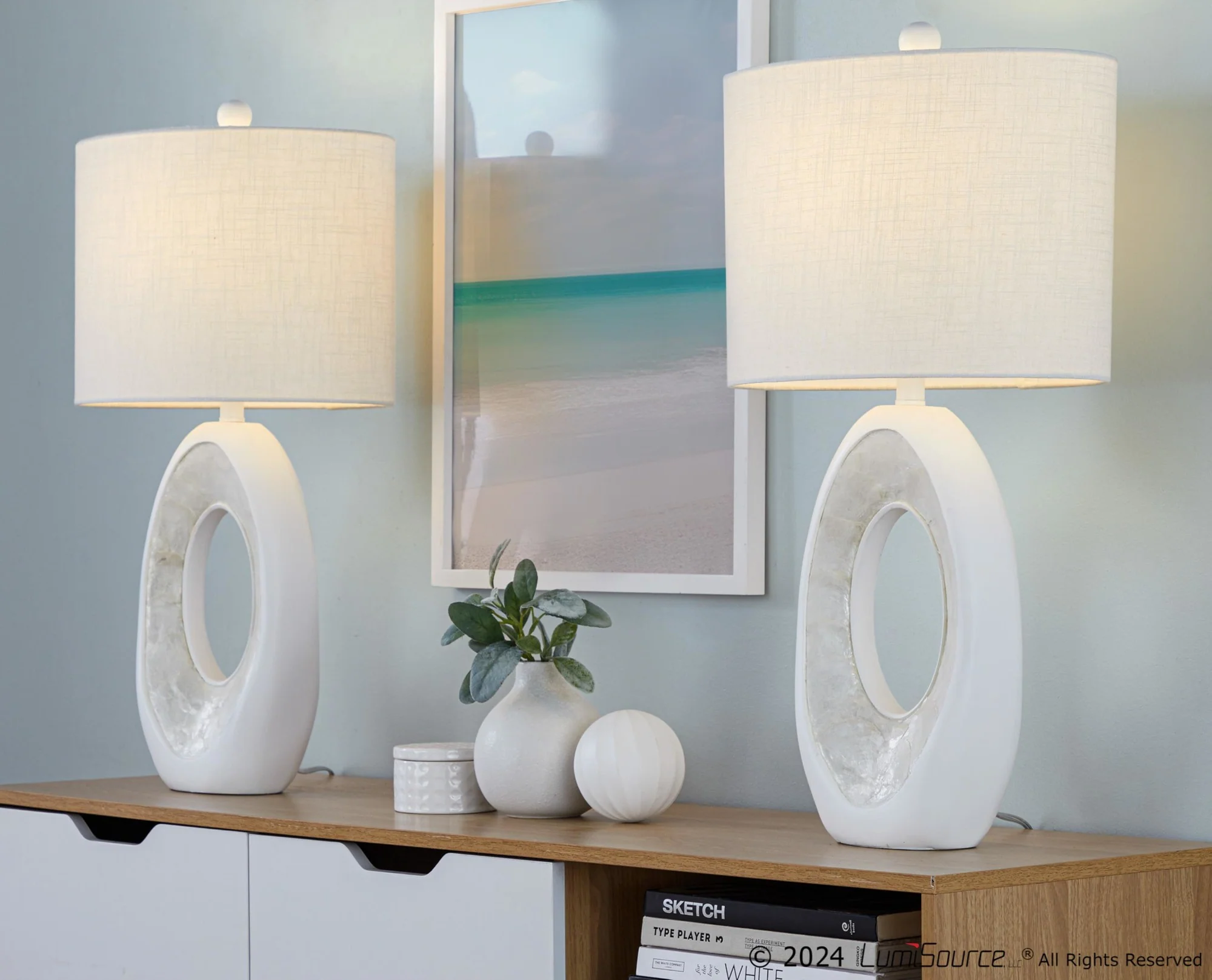 Pearl 29" Polyresin Table Lamp - Set of 2 By LumiSource - GPT29-PEARL WW2 - Image 2