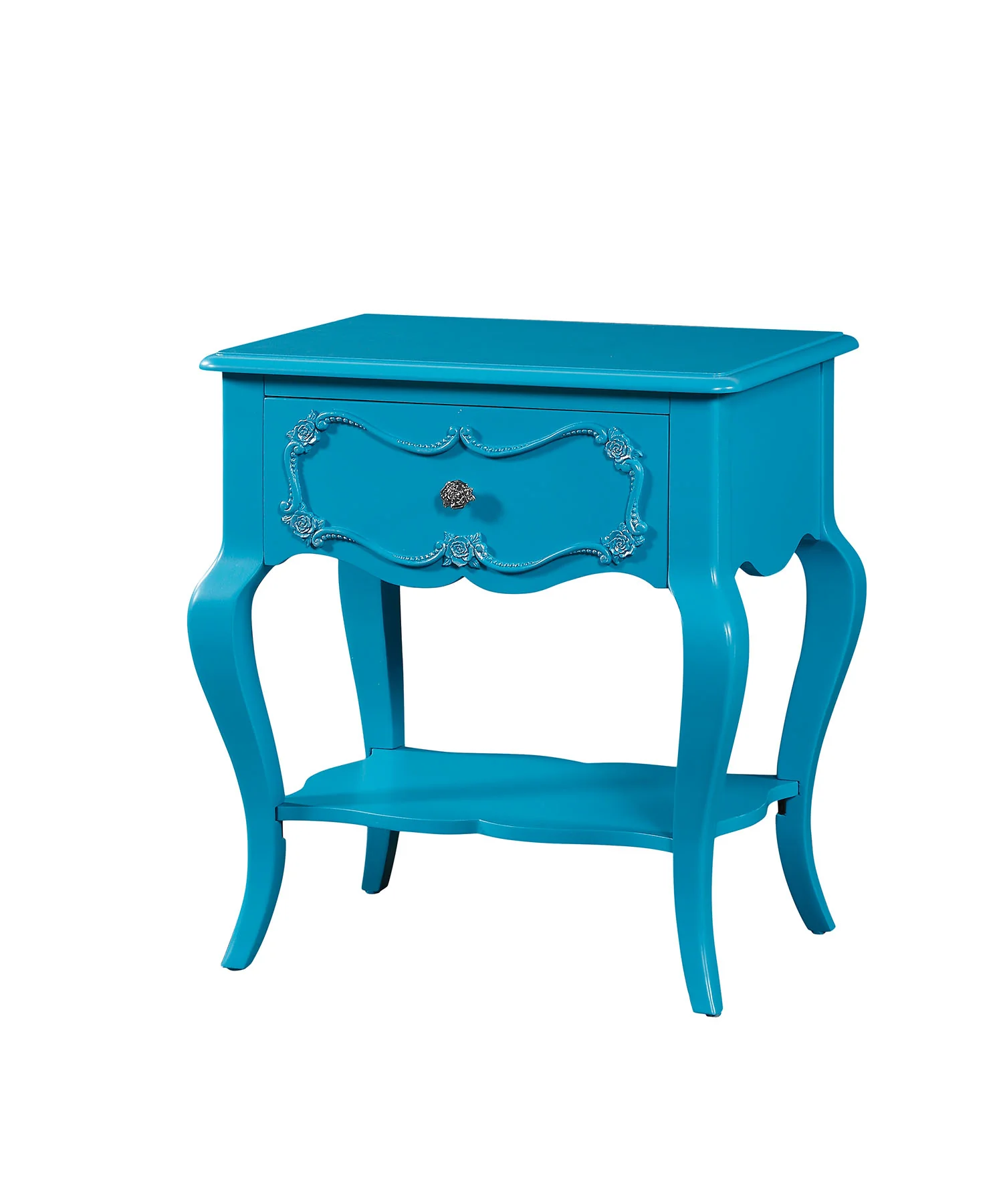 Pearl White Pine Wood Nightstand By Homeroots - Image 3