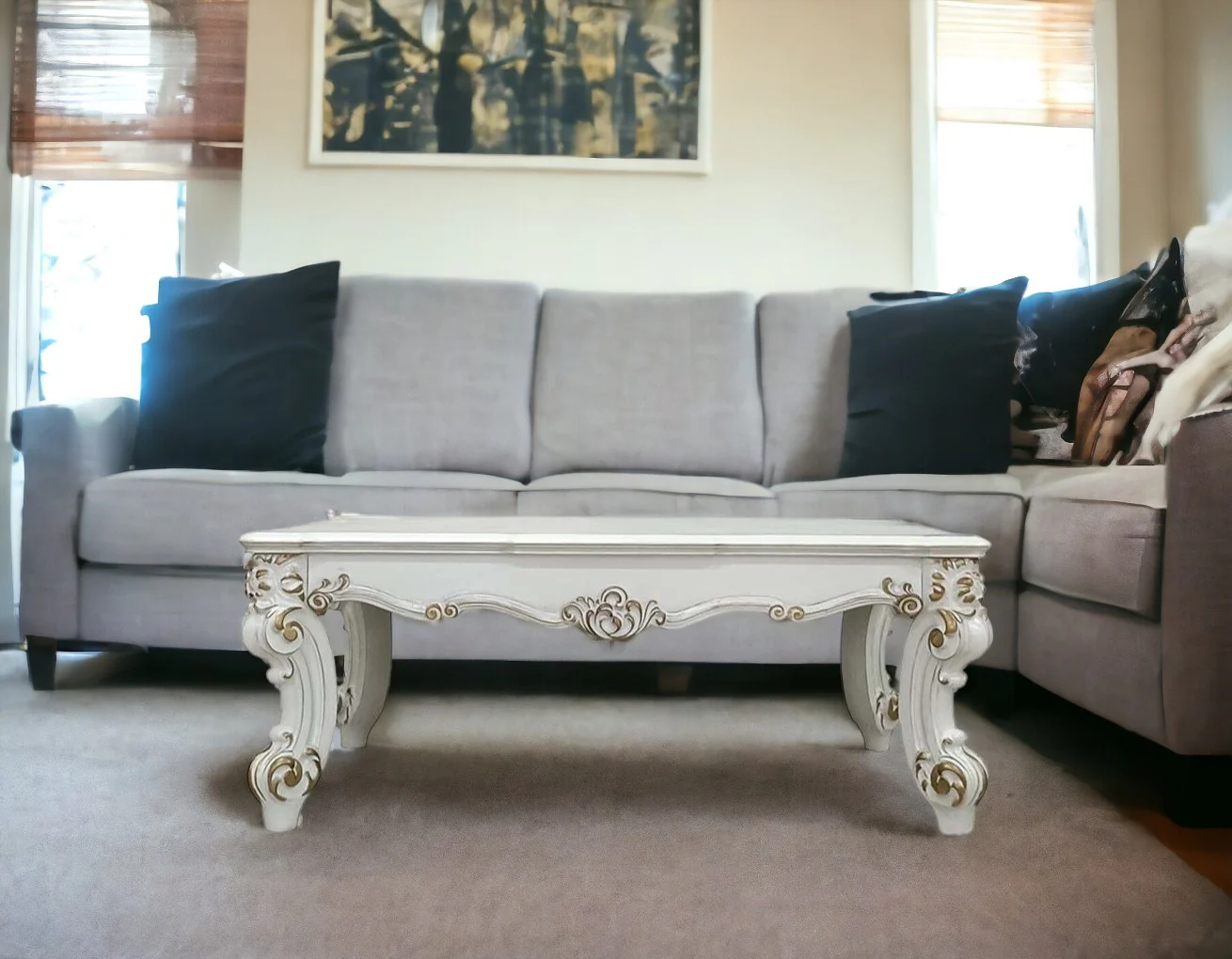 Pearl Wood Coffee Table By Homeroots - Image 3
