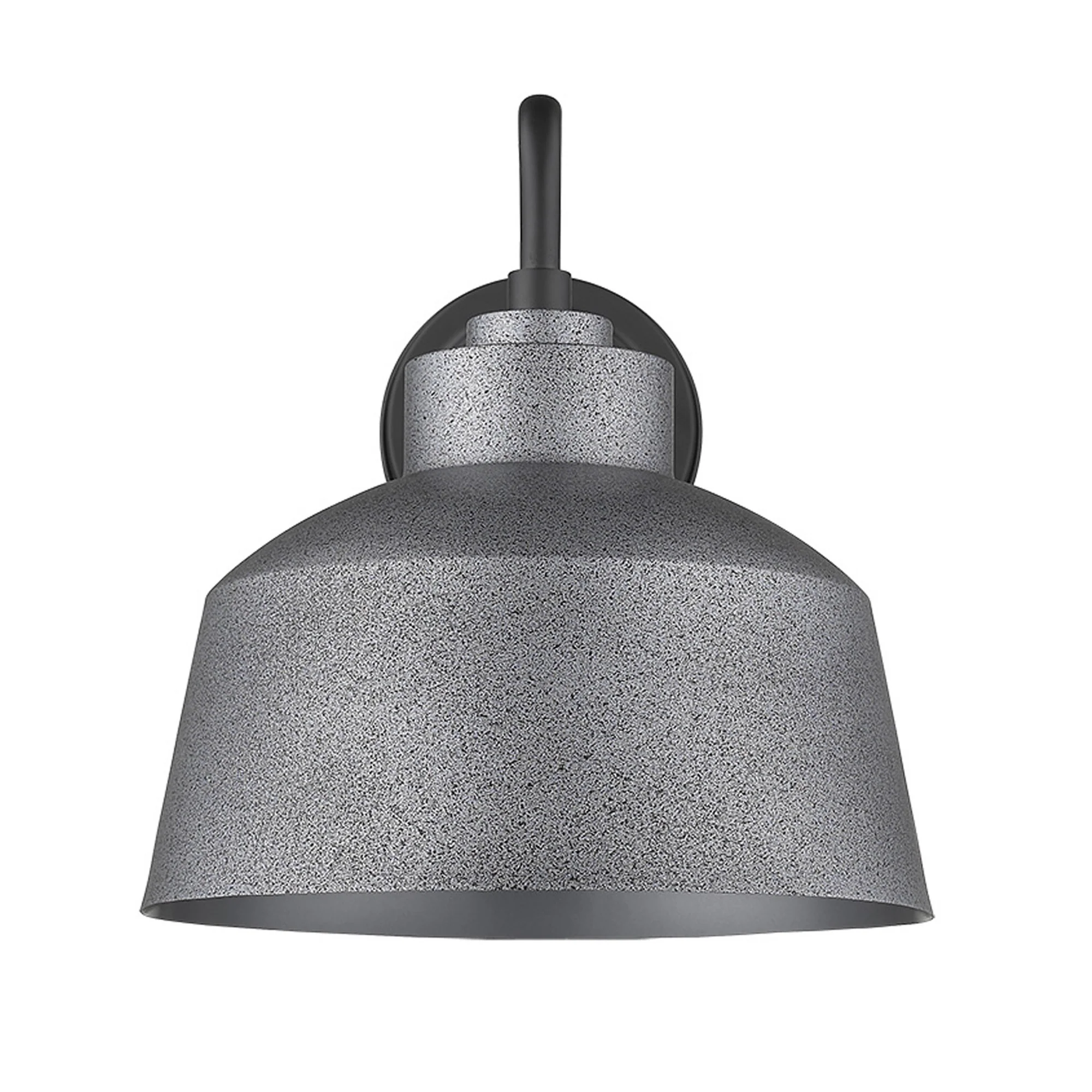 Pebbled Gray Bowl Shape Outdoor Wall Light By Homeroots - Image 3