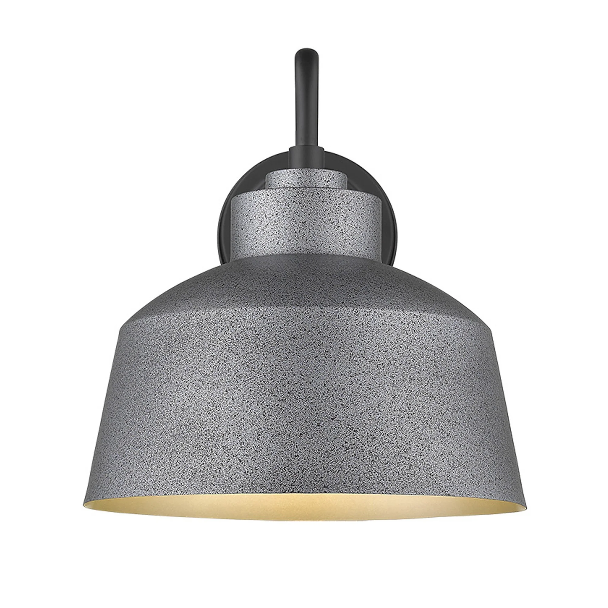 Pebbled Gray Bowl Shape Outdoor Wall Light By Homeroots - Image 4