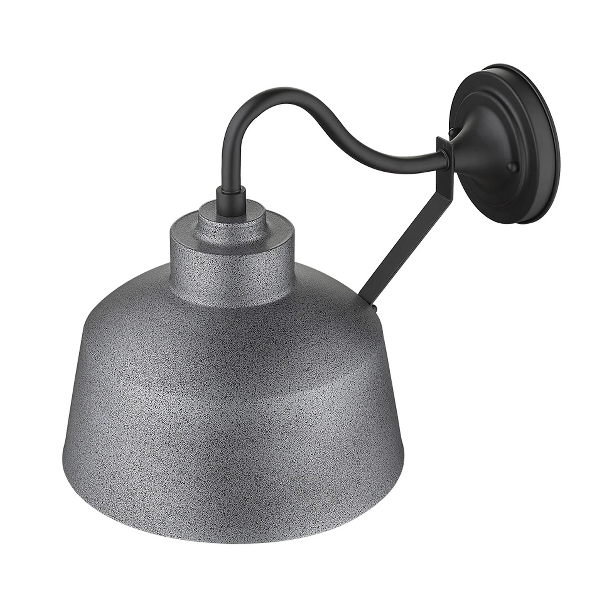 Pebbled Gray Bowl Shape Outdoor Wall Light By Homeroots - Image 5