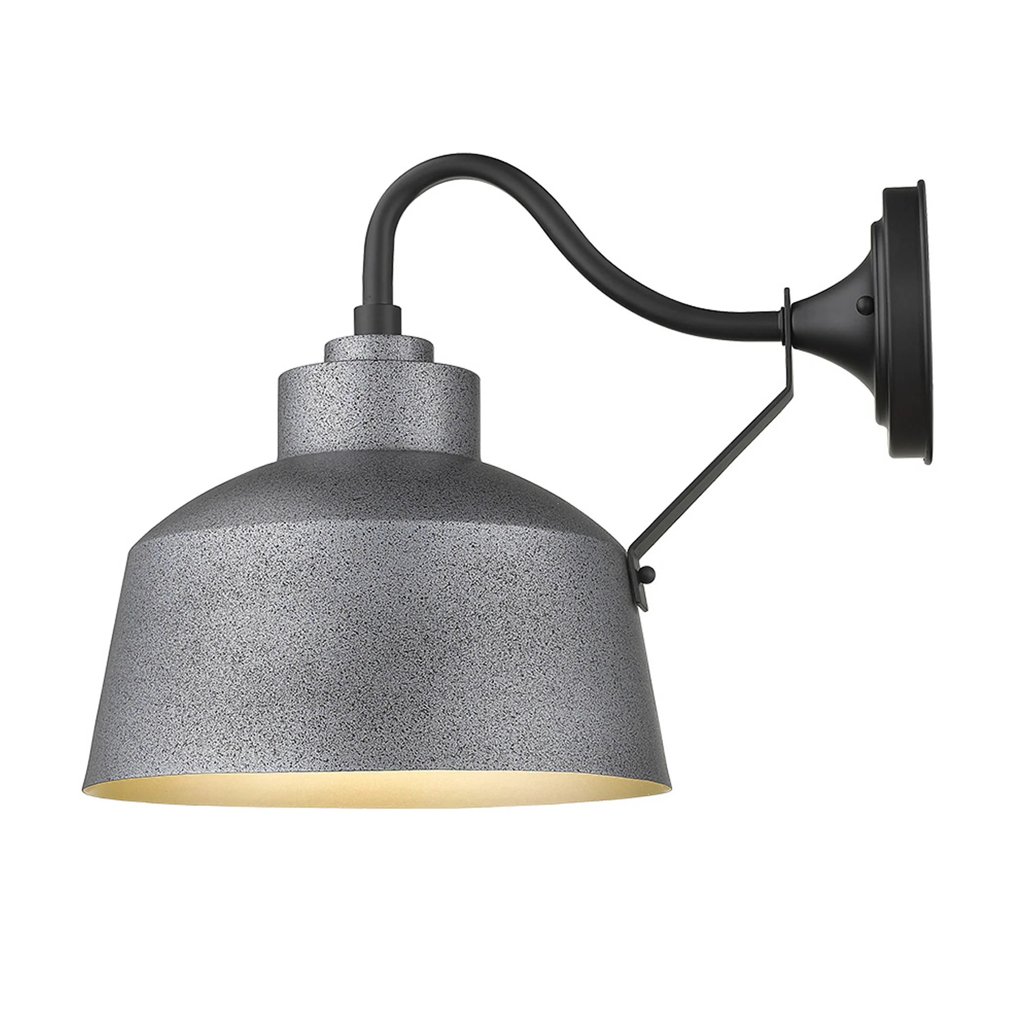 Pebbled Gray Bowl Shape Outdoor Wall Light By Homeroots - Image 6
