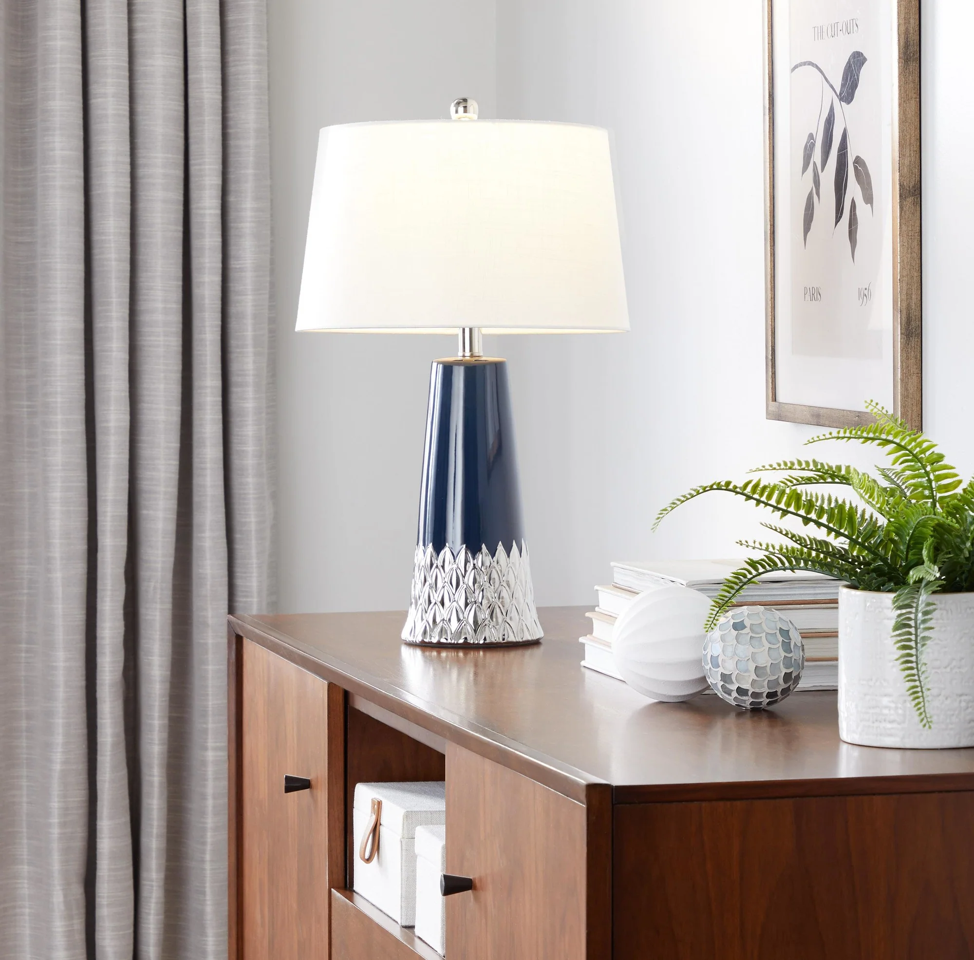 Penelope 22" Ceramic Table Lamp Blue By LumiSource - Image 8