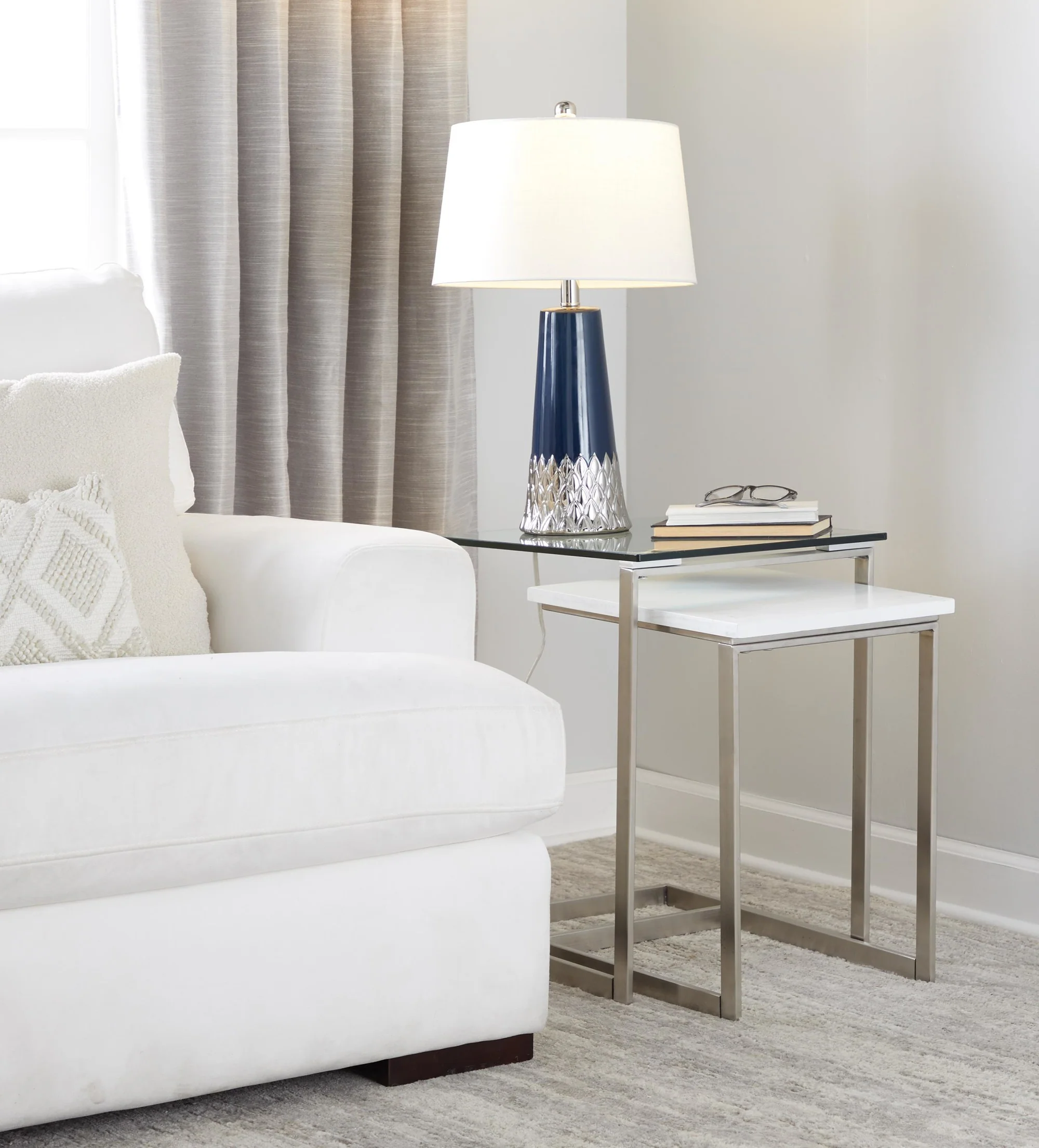 Penelope 22" Ceramic Table Lamp Blue By LumiSource - Image 9