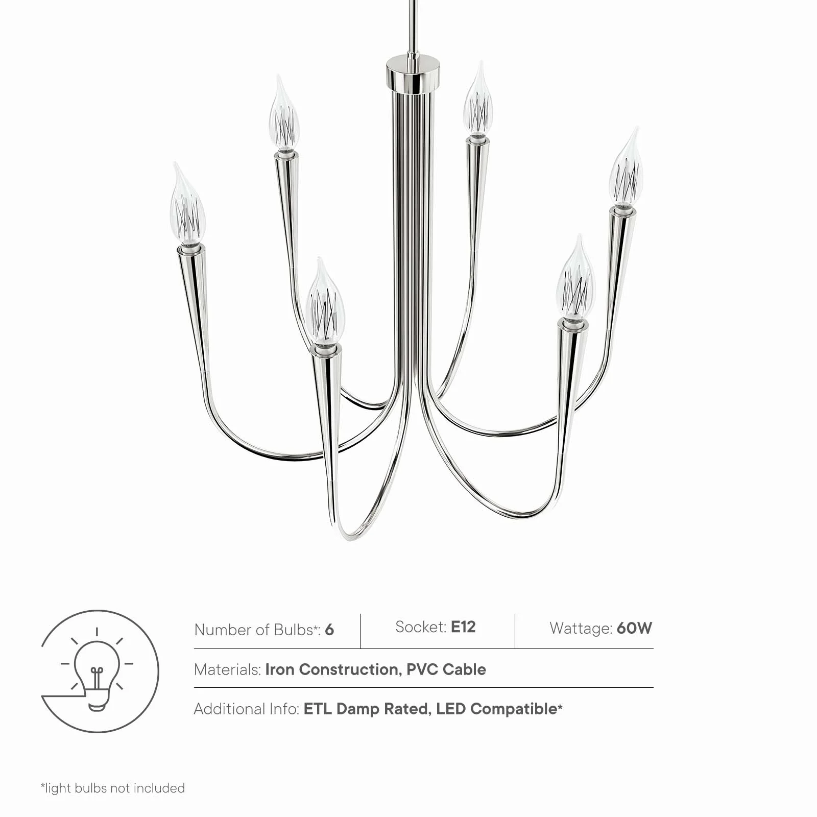 Penrose 6-Light Chandelier By Modway - EEI-5661 - Image 14