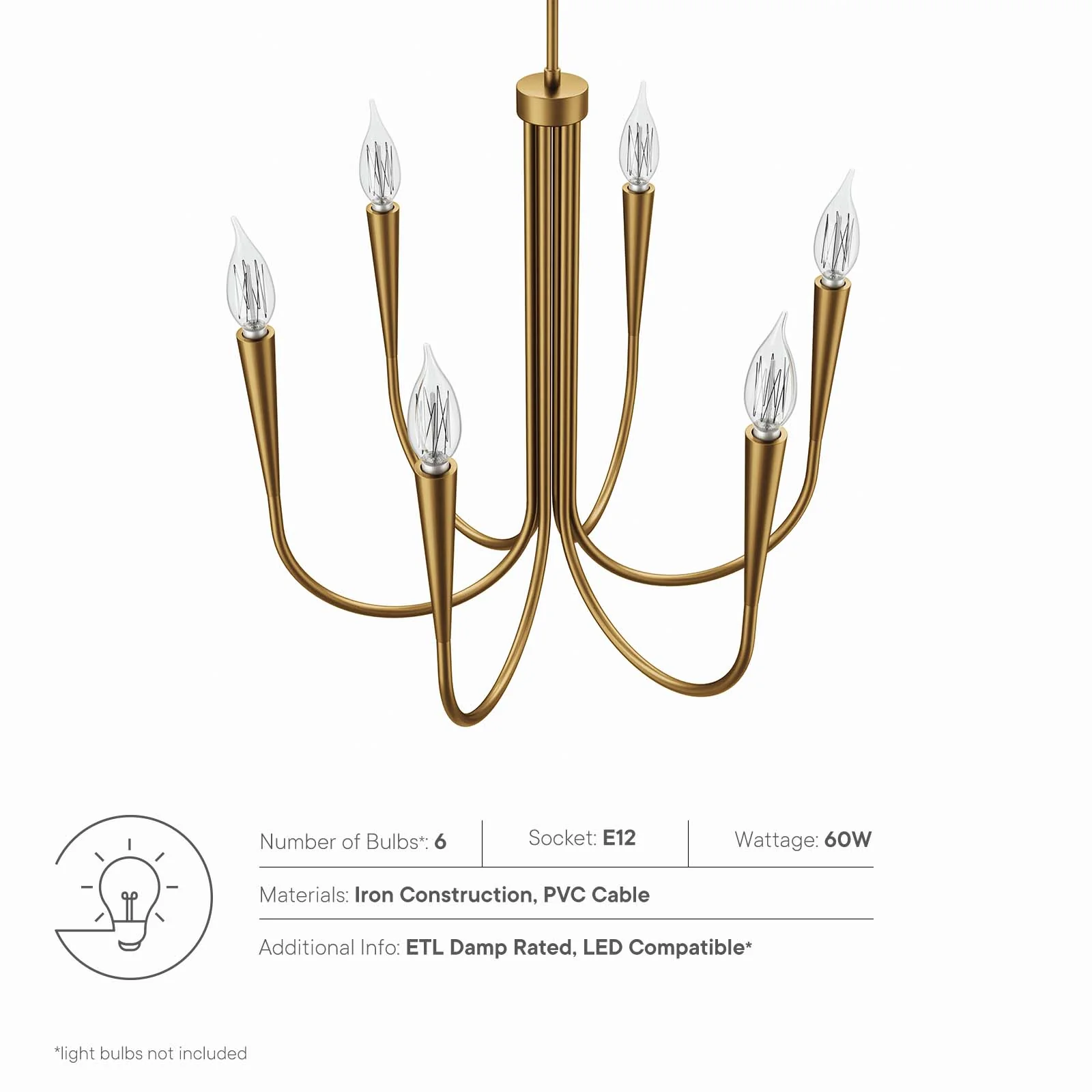 Penrose 6-Light Chandelier By Modway - EEI-5661 - Image 22