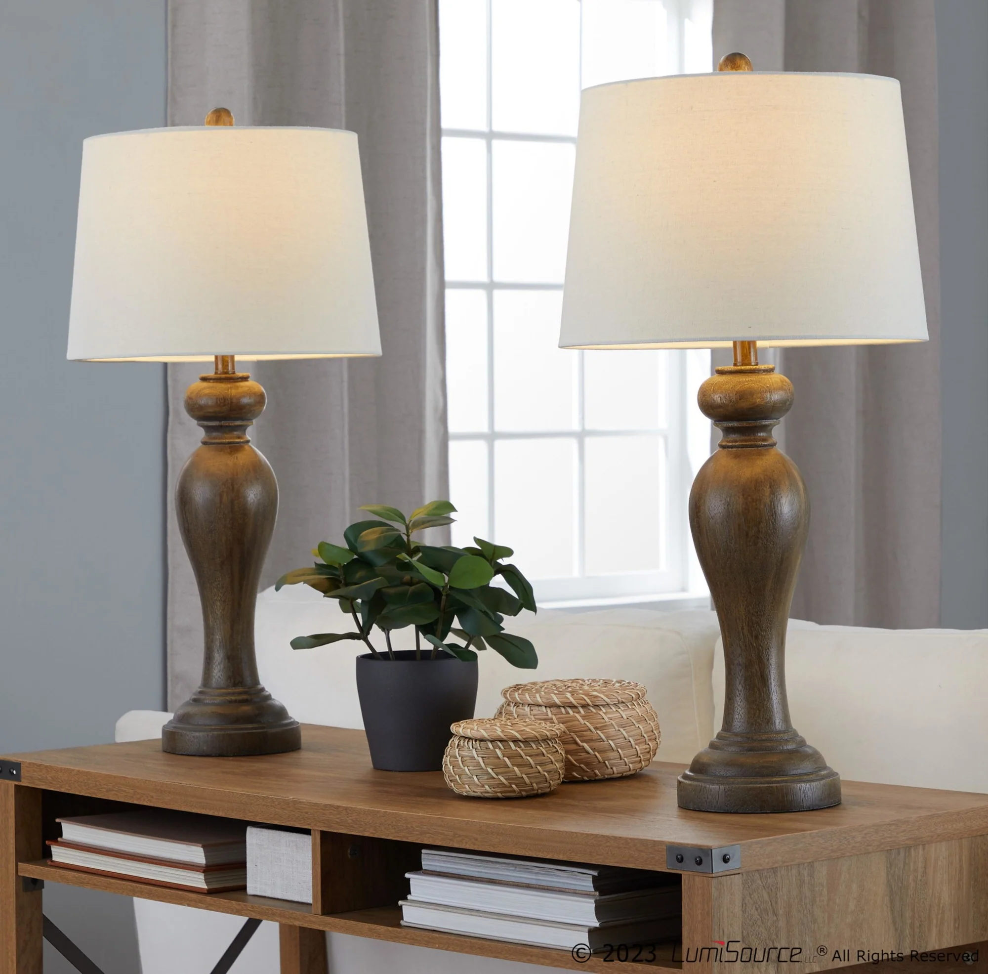 Peppa 31" Polyresin Table Lamp - Set of 2 By LumiSource - GTP31-PEPPA GYW2 - Image 2