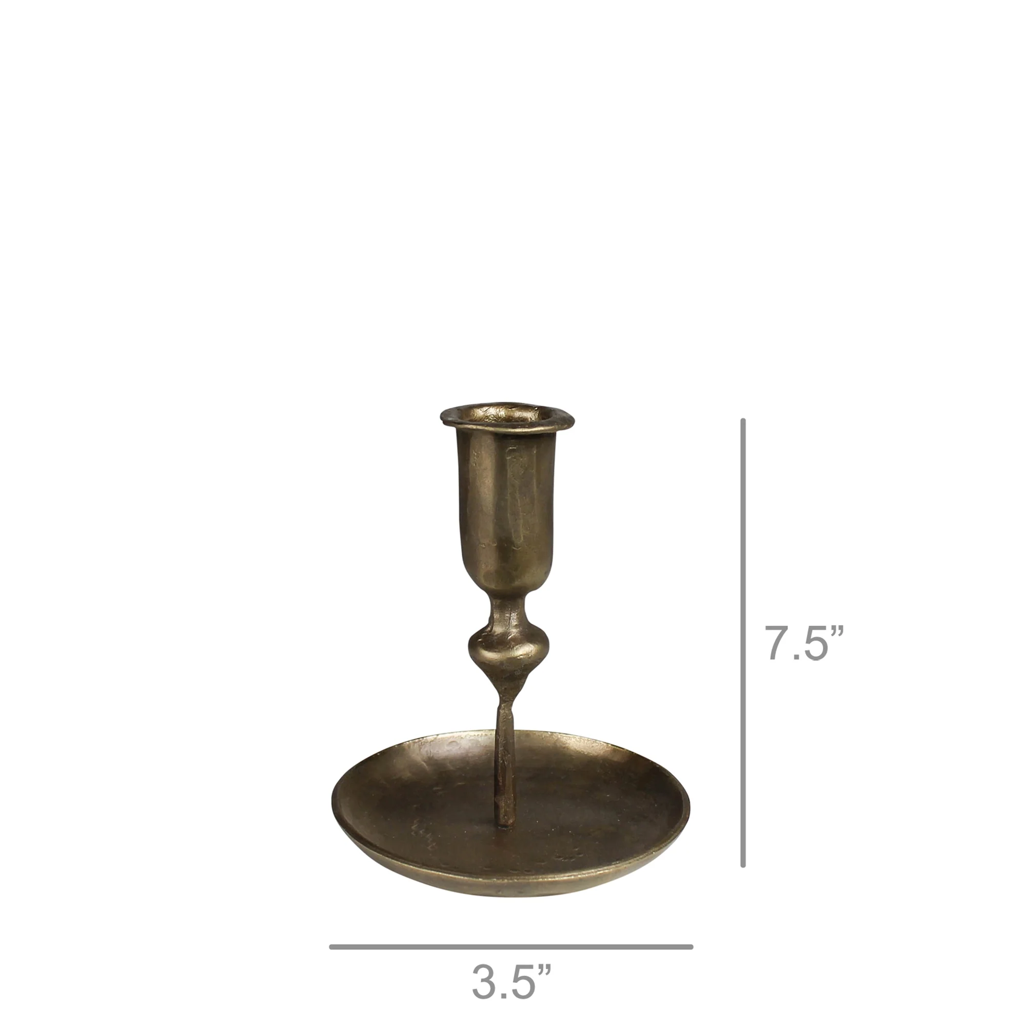 Percy Candlestick, Brass - Small Set Of 2 By HomArt - Image 2