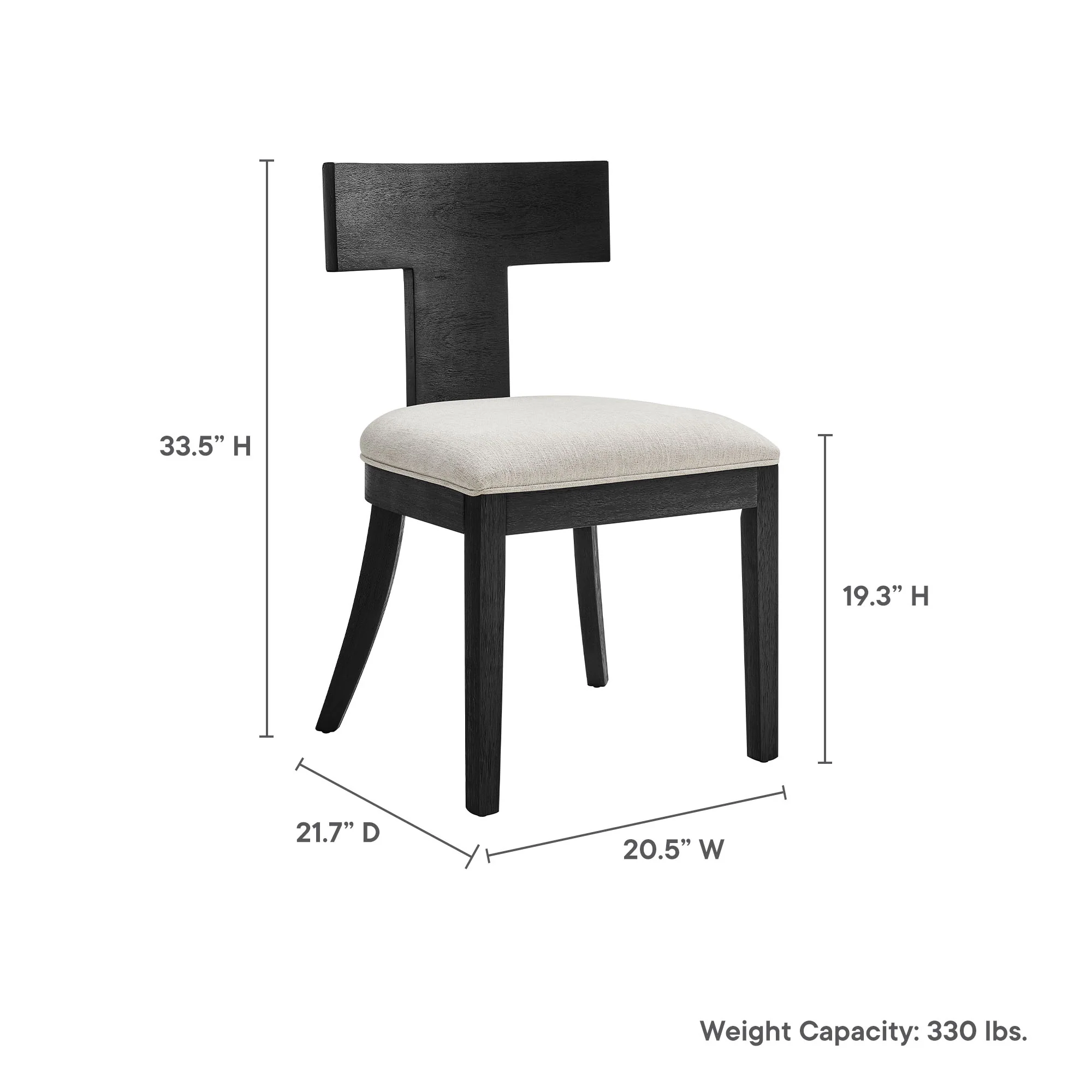 Peregrine Wood and Fabric Upholstered Dining Chairs Set of 2 by Modway - Image 10