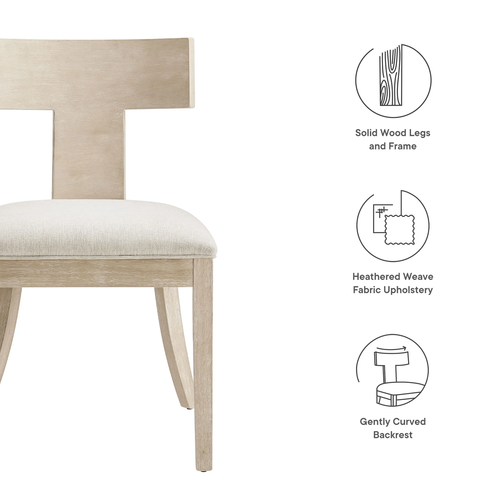 Peregrine Wood and Fabric Upholstered Dining Chairs Set of 2 by Modway - Image 19