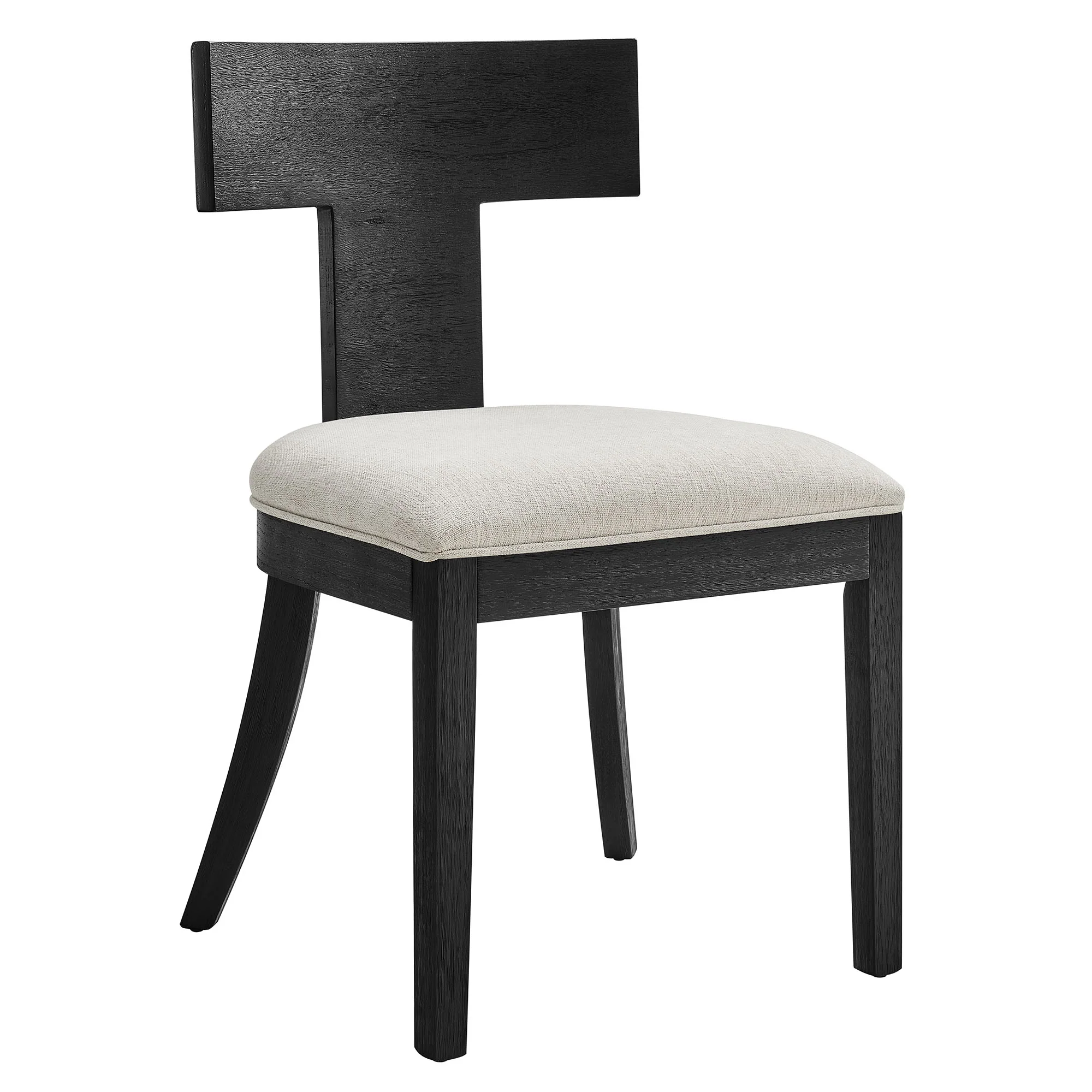 Peregrine Wood and Fabric Upholstered Dining Chairs Set of 2 by Modway - Image 3