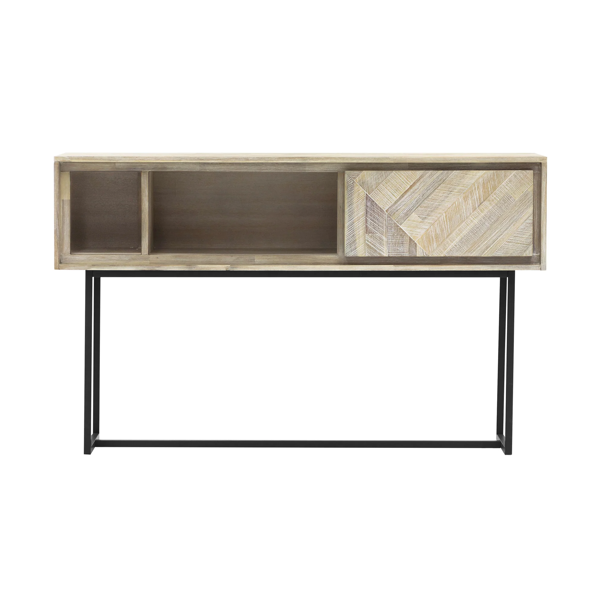 Peridot 1 Drawer Console Table in Natural Acacia Wood By Armen Living - Image 2