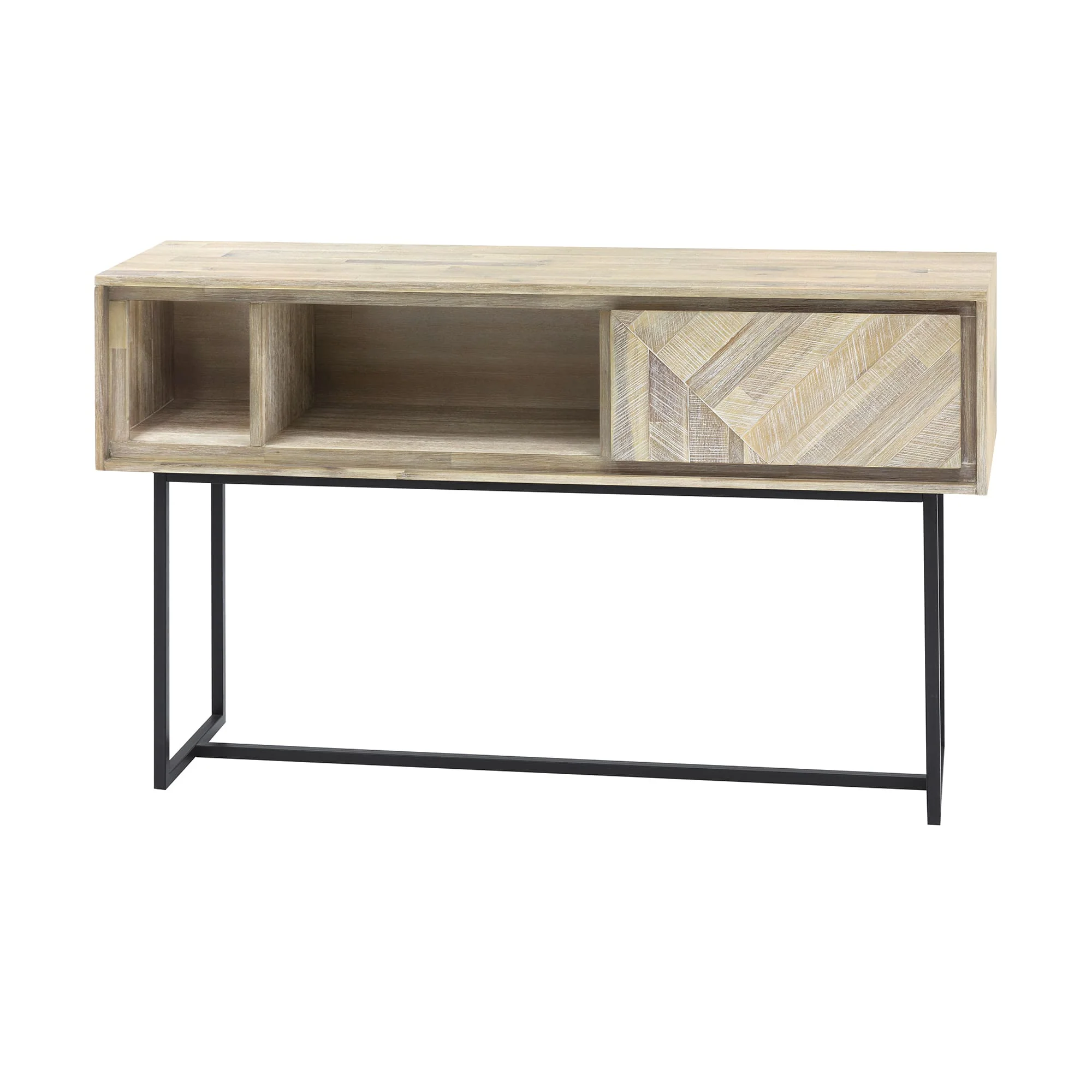 Peridot 1 Drawer Console Table in Natural Acacia Wood By Armen Living - Image 3