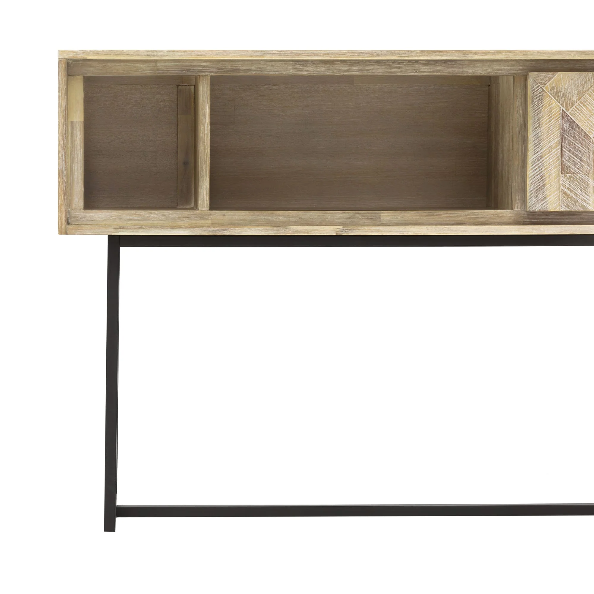 Peridot 1 Drawer Console Table in Natural Acacia Wood By Armen Living - Image 4