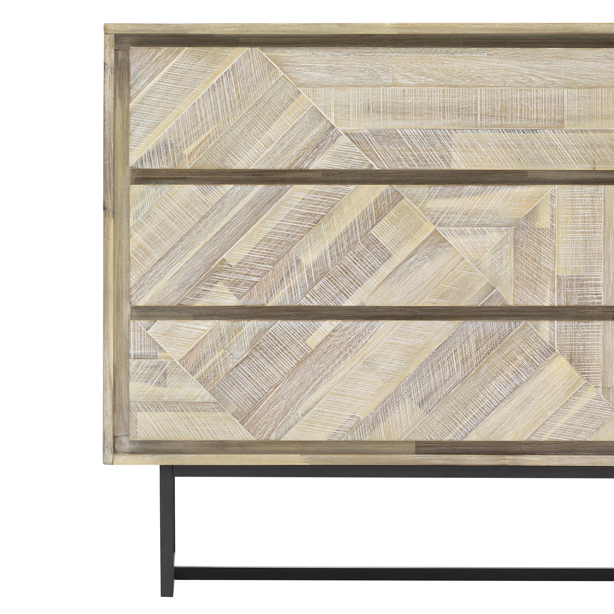Peridot 6 Drawer Dresser in Natural Acacia Wood By Armen Living - Image 7