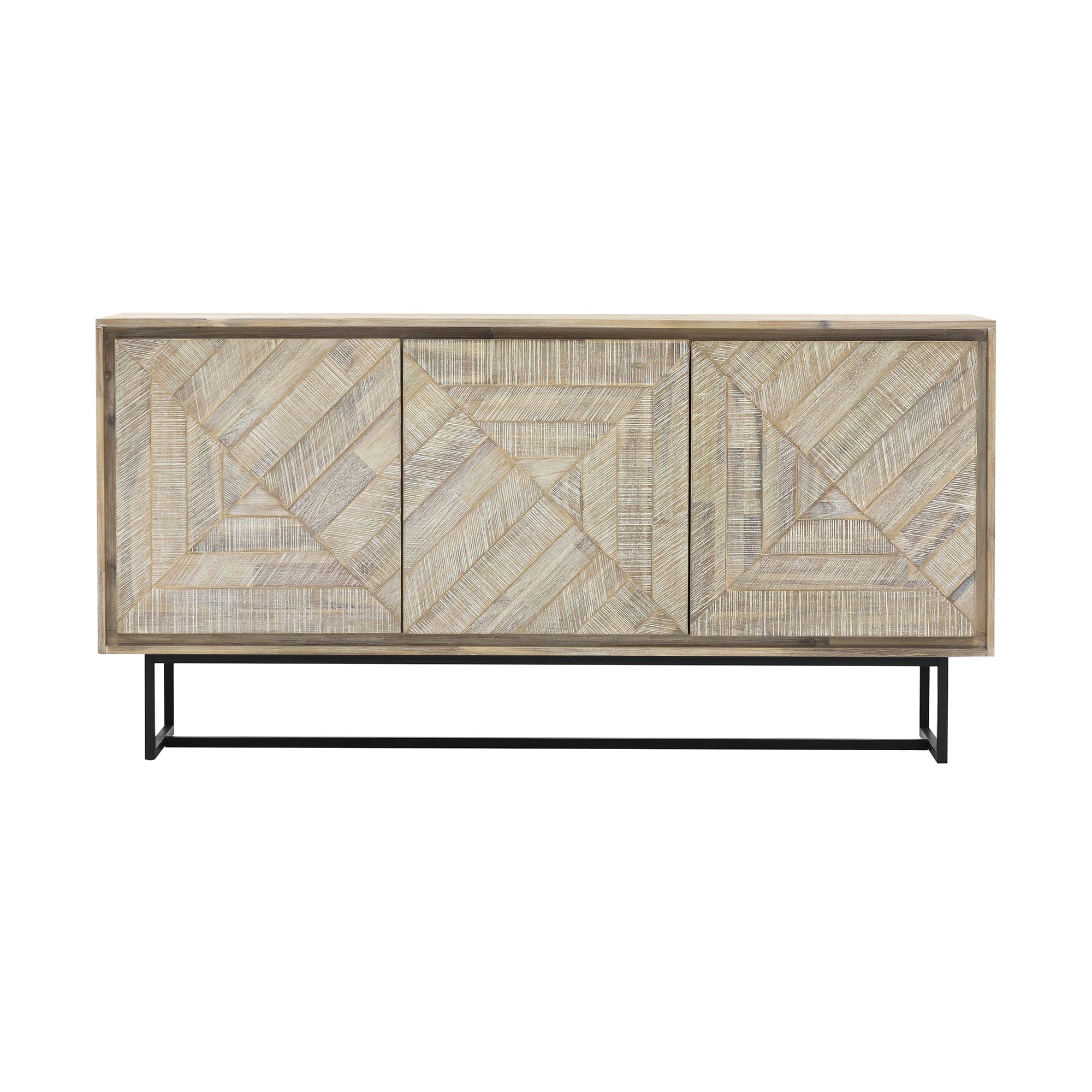 Peridot Sideboard Buffet in Natural Acacia Wood By Armen Living - Image 2