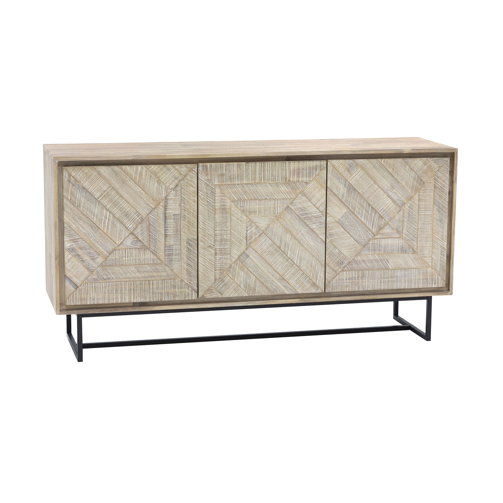 Peridot Sideboard Buffet in Natural Acacia Wood By Armen Living - Image 3