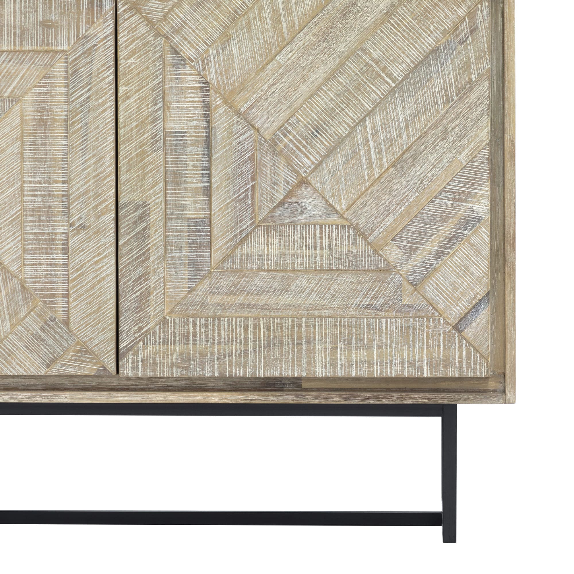Peridot Sideboard Buffet in Natural Acacia Wood By Armen Living - Image 6