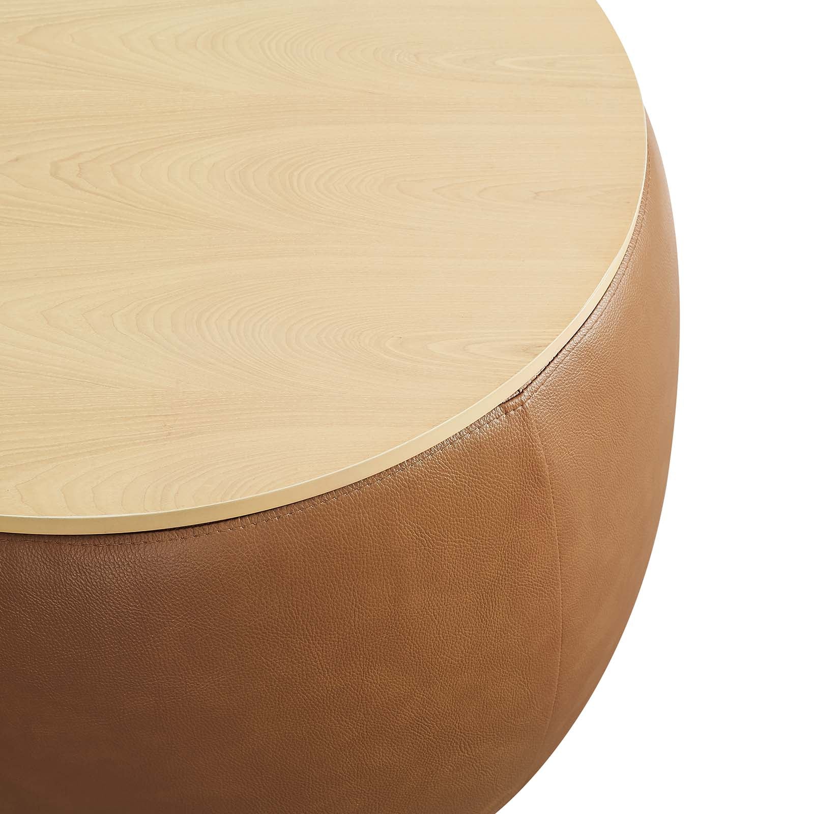 Perla Round Vegan Leather Storage Ottoman By Modway - EEI-6687 - Image 5
